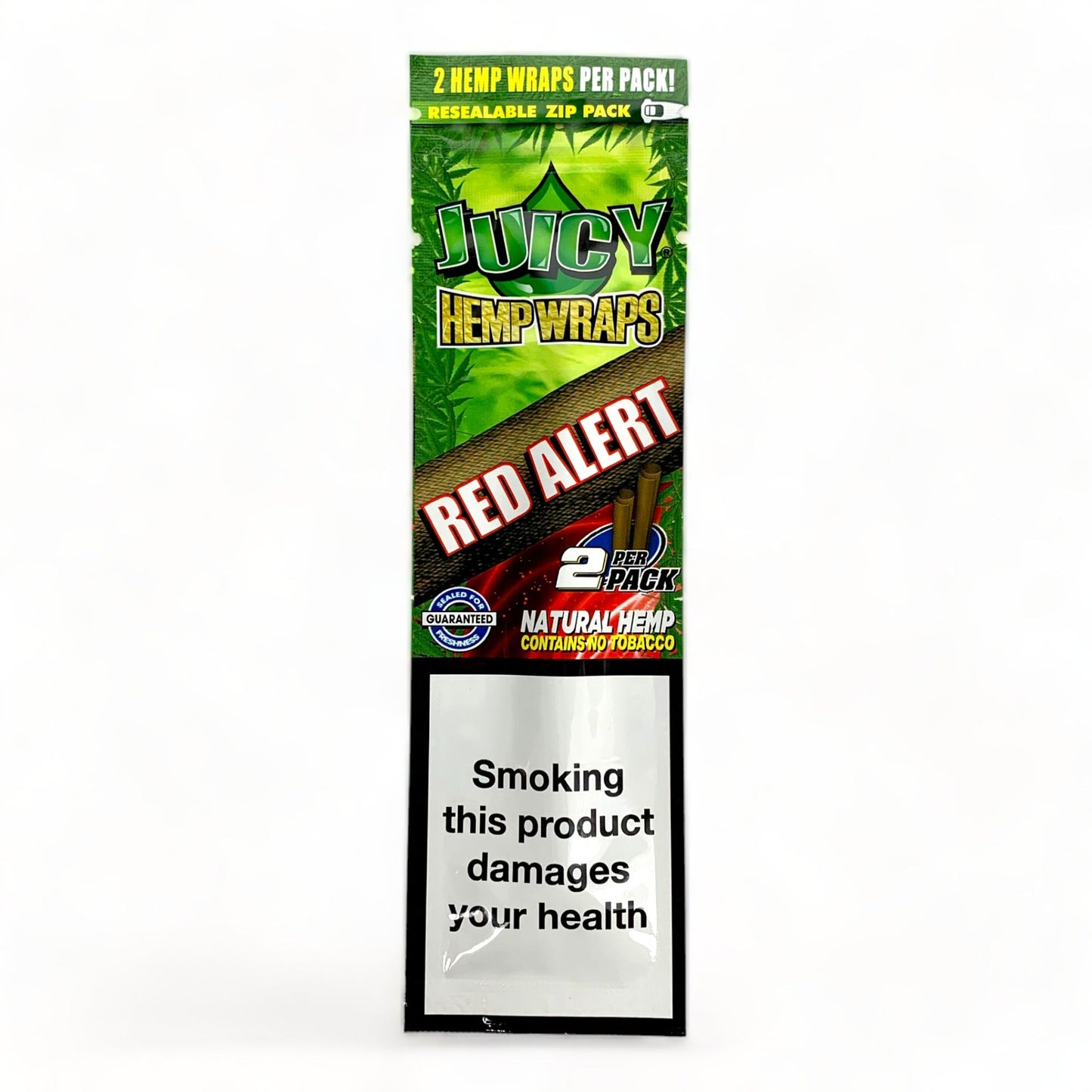 Juicy Jay Hemp Wraps Red Alert 2 pack. - The Bong Baron