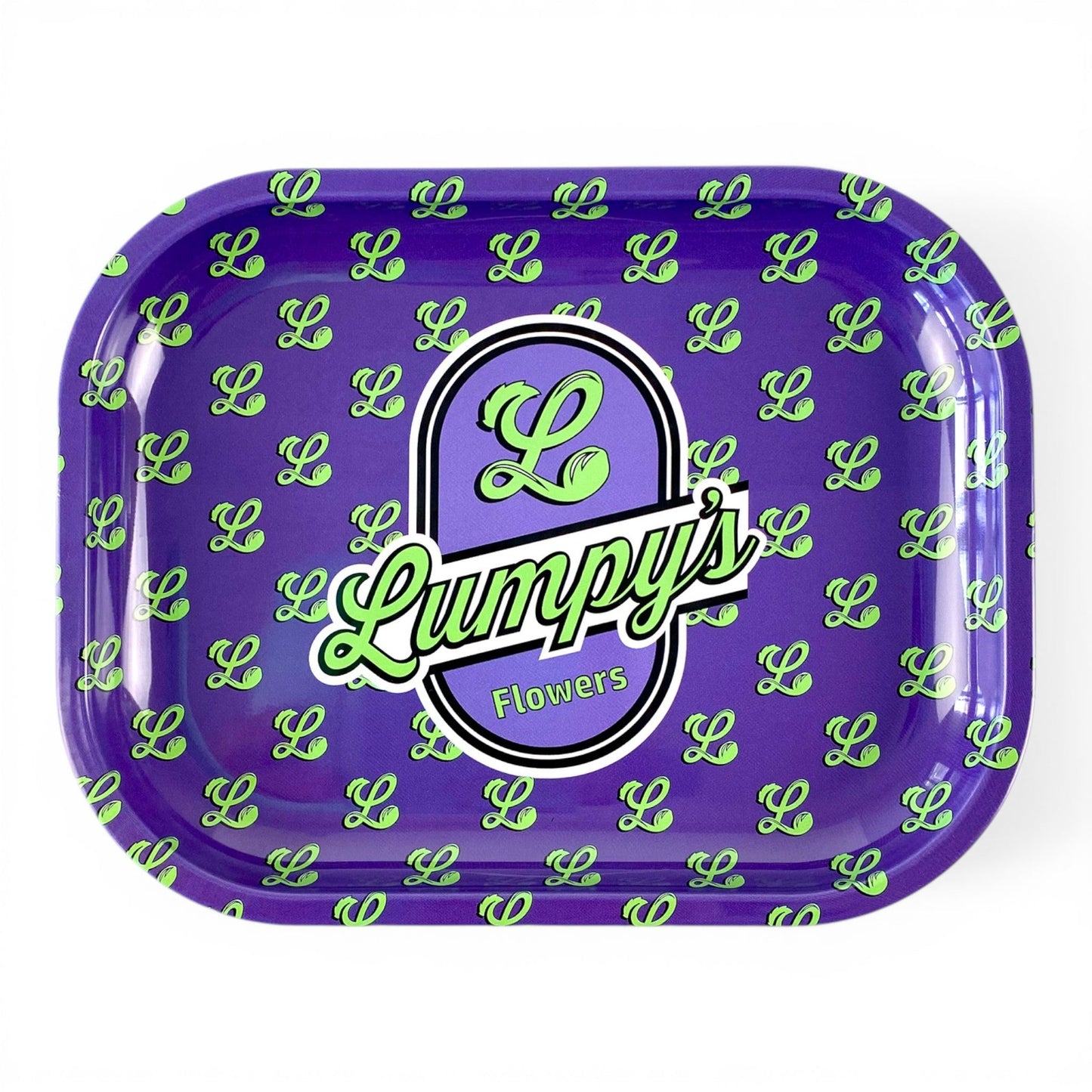 Lumpy Flowers Rolling Tray 18 x 14cm - The Bong Baron