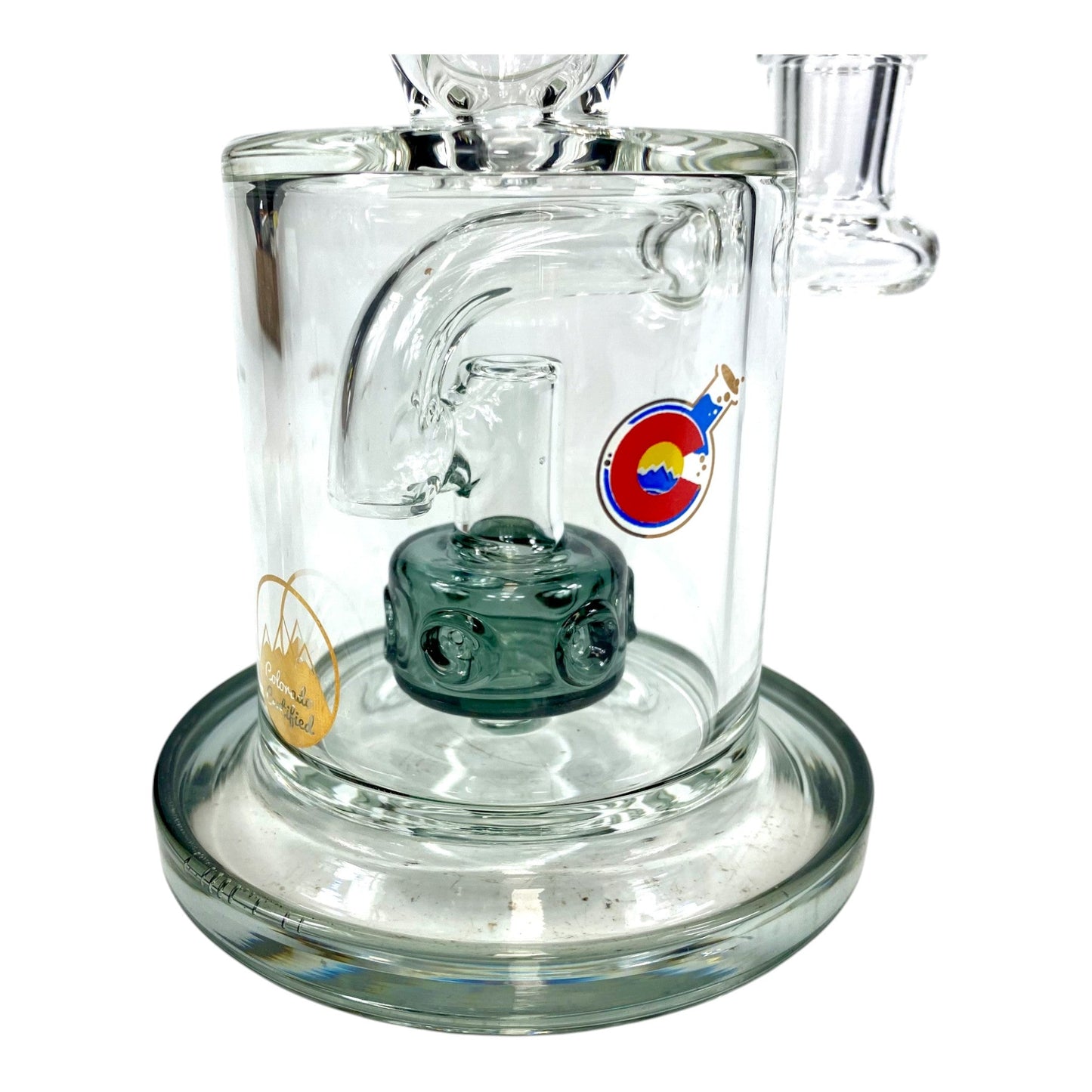 Matrix Perc Bong and Dab Rig 18cm Ash Green - The Bong Baron