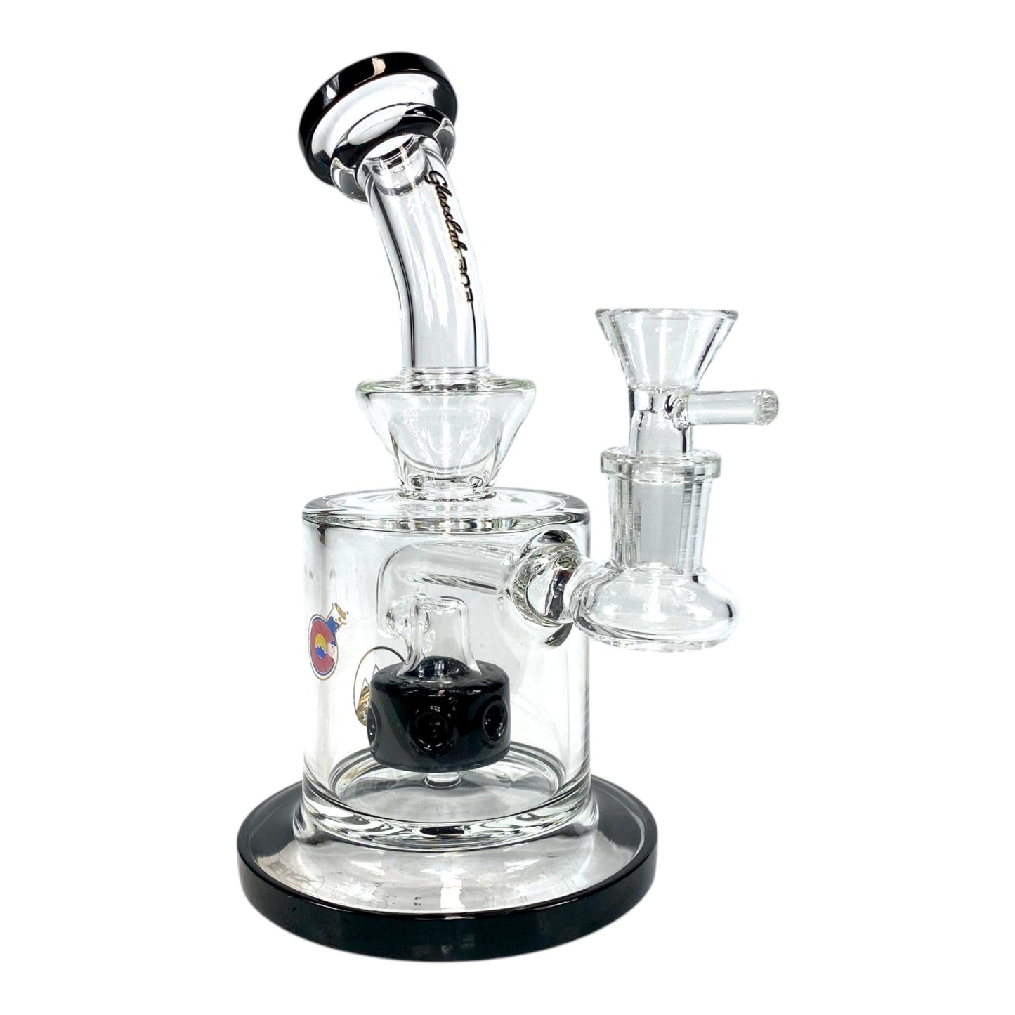 Matrix Perc Bong and Dab Rig – 18cm Black - The Bong Baron