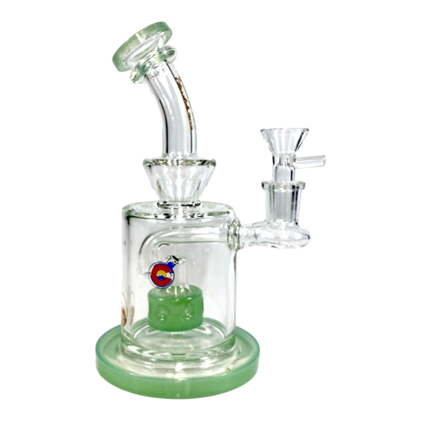 Matrix Perc Bong and Dab Rig – 18cm Green - The Bong Baron