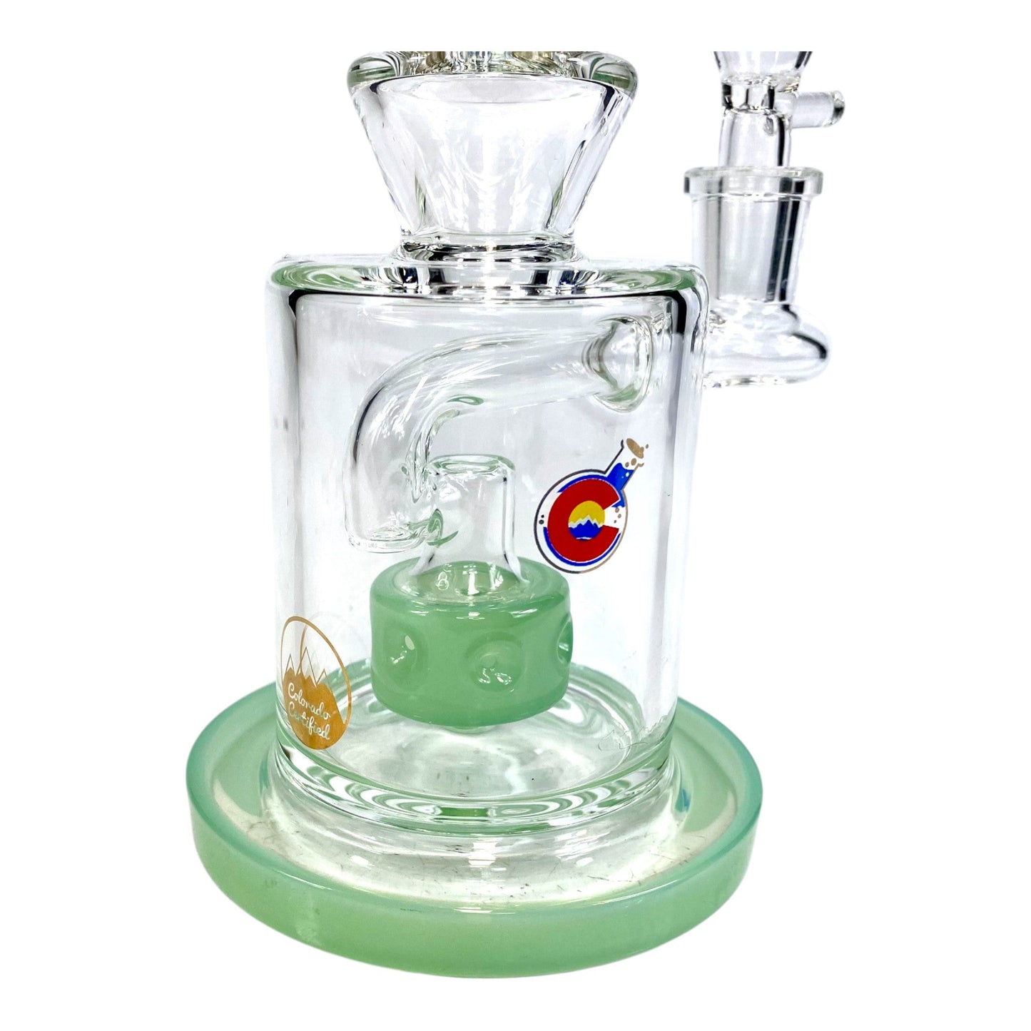 Matrix Perc Bong and Dab Rig – 18cm Green - The Bong Baron