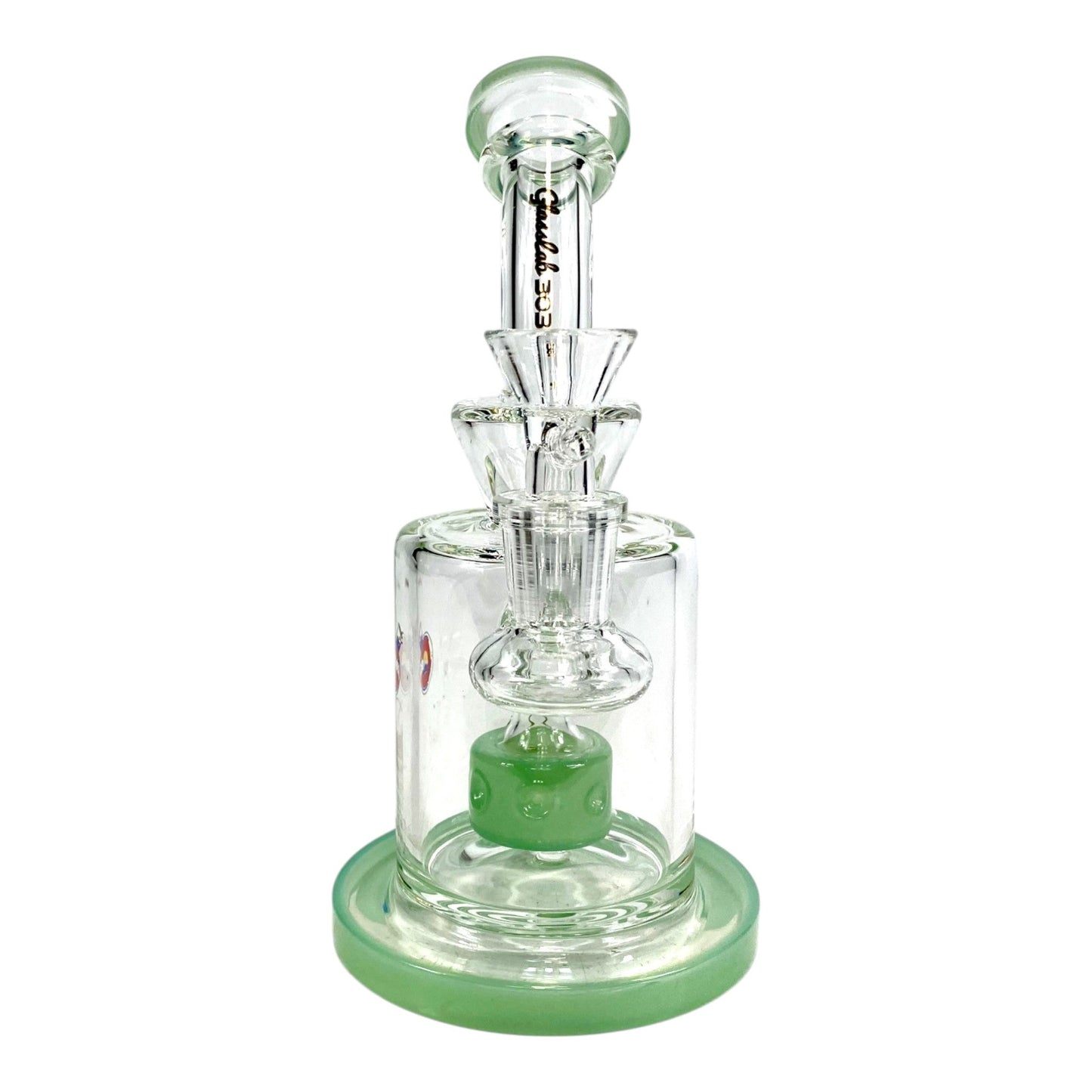 Matrix Perc Bong and Dab Rig – 18cm Green - The Bong Baron