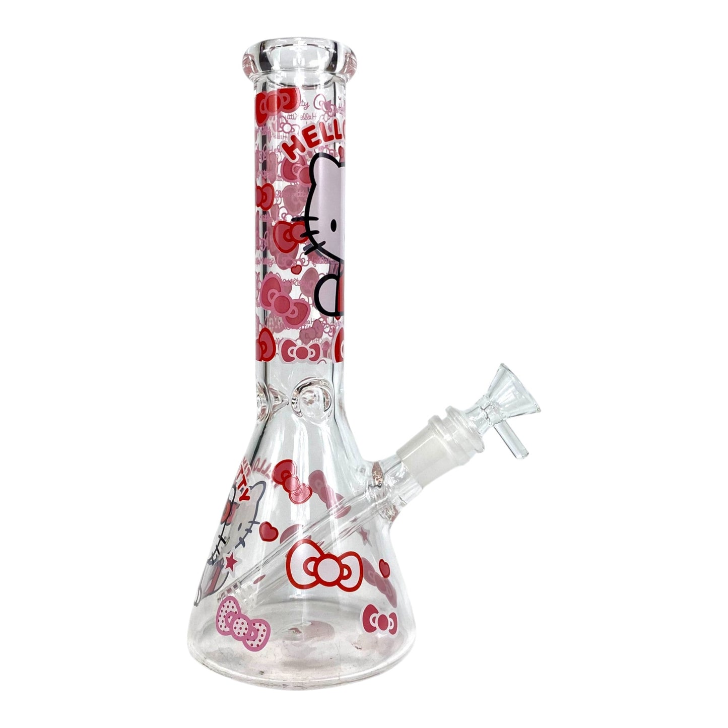 Mello Kitty Pink Bow's Beaker Bong 25cm - The Bong Baron