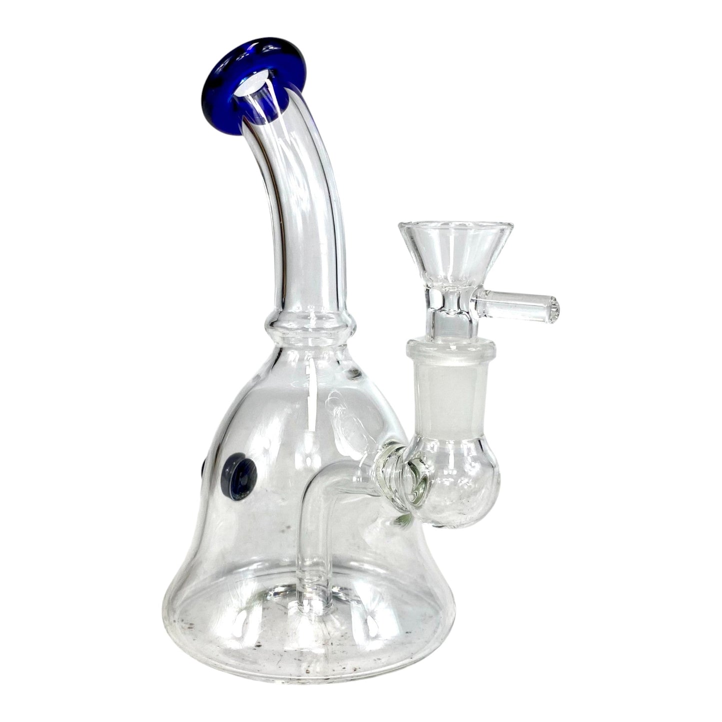Mini Bell Bong and Dab Rig 15cm – Blue - The Bong Baron