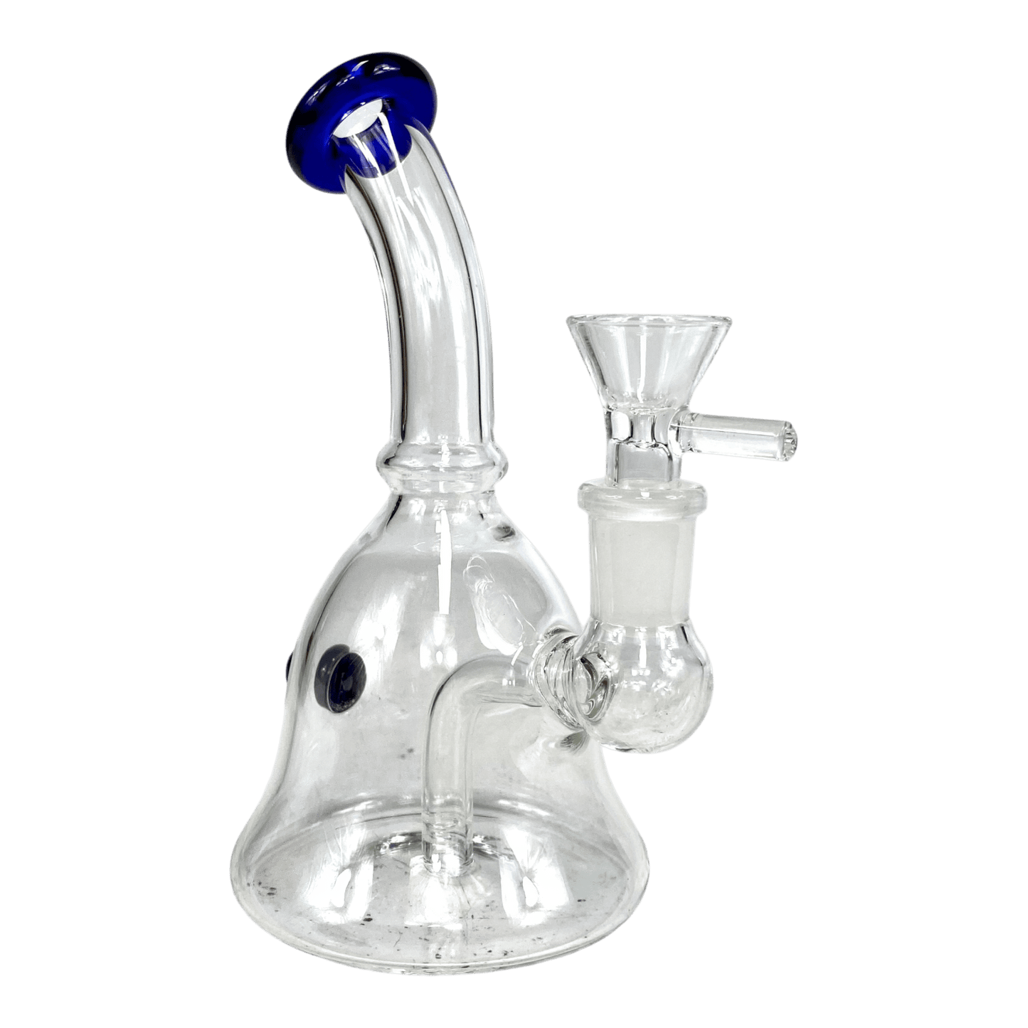 Mini Bell Bong and Dab Rig 15cm – Blue - The Bong Baron