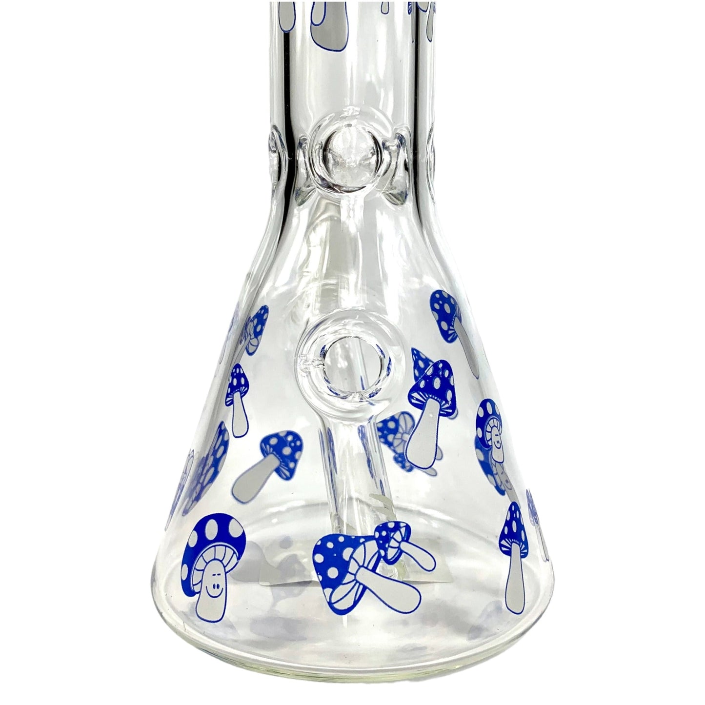 Mushroom Beaker Bong 25cm Glow in Dark Blue - The Bong Baron