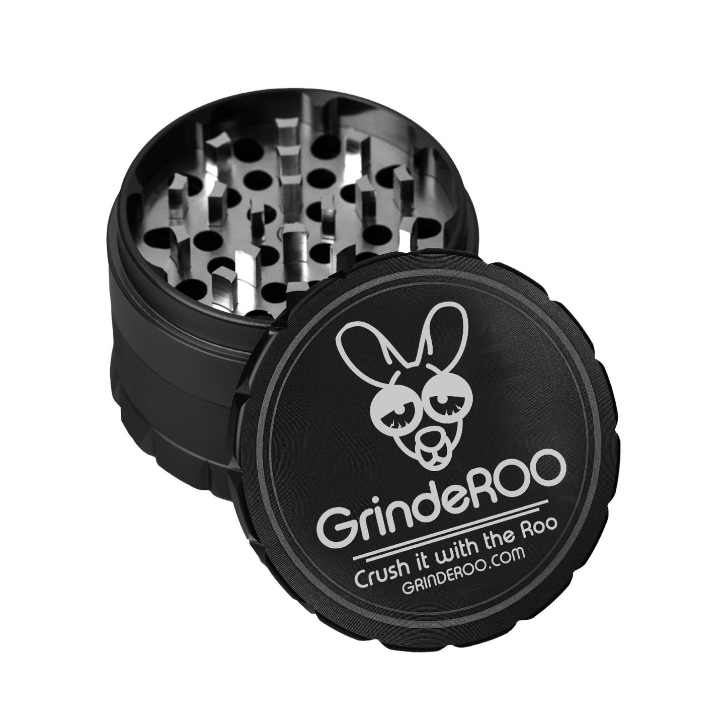 OG GrindeROO Premium 4pc 63mm Metal Herb Grinder - The Bong Baron