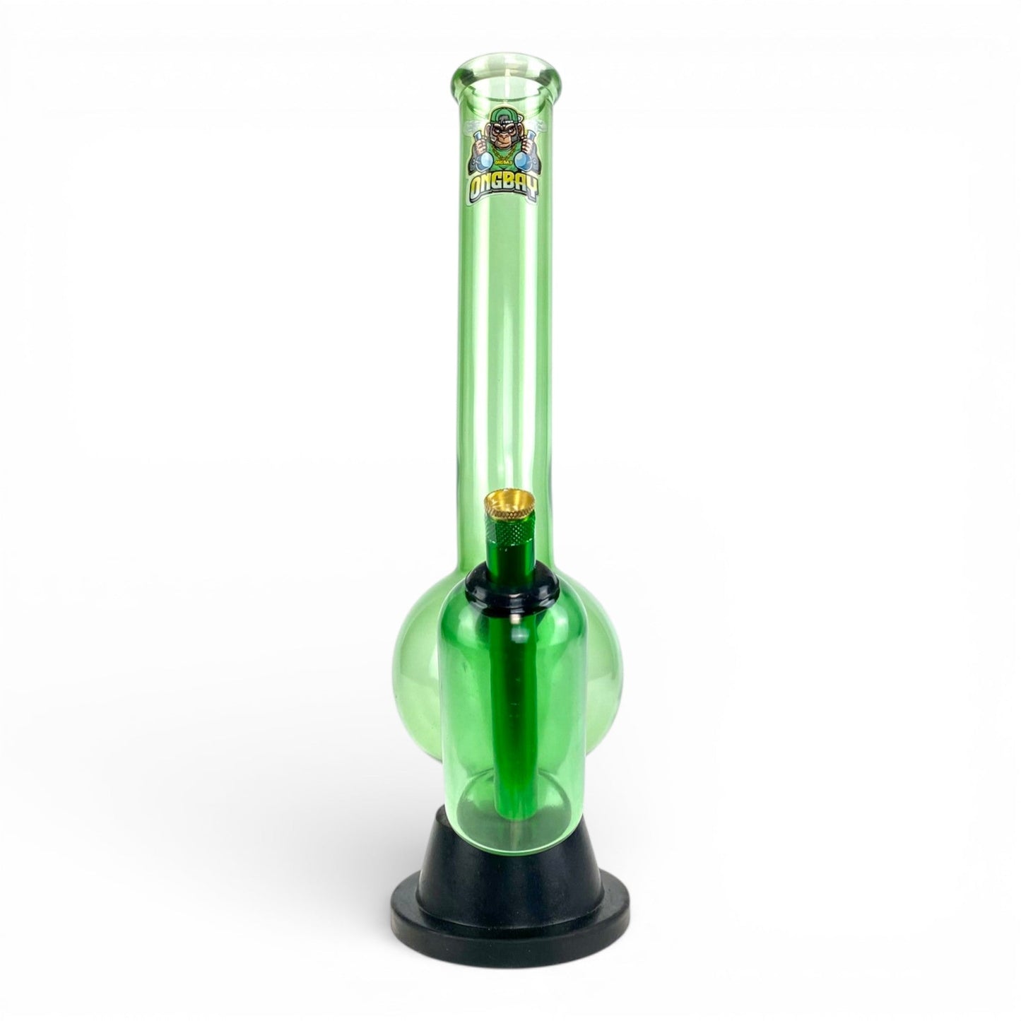 Ongbay Double Chamber Bubble Bong 36cm Green - The Bong Baron