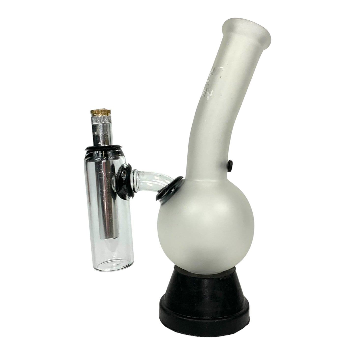 OngBay Frosted Glass Double Chamber Bong 23cm - The Bong Baron