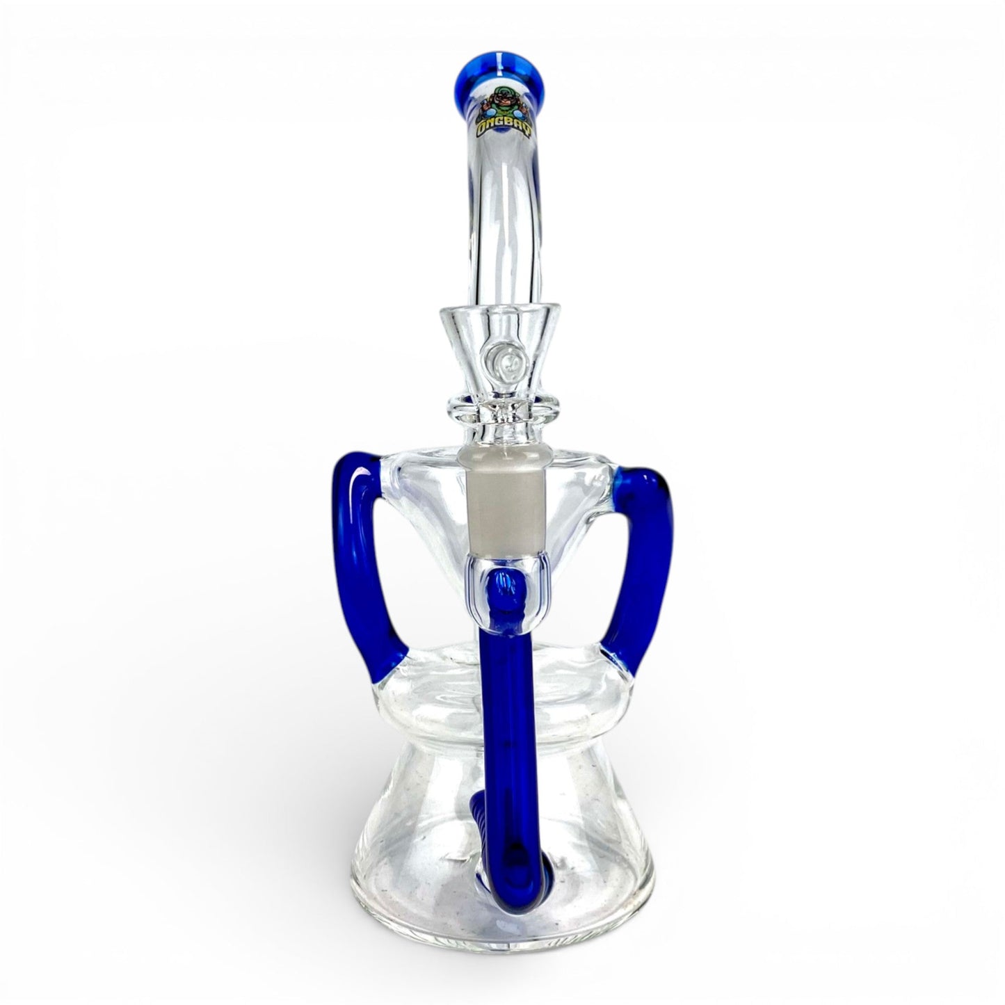 Ongbay Twisted Recycler Bong and Dab Rig 18cm Blue - The Bong Baron