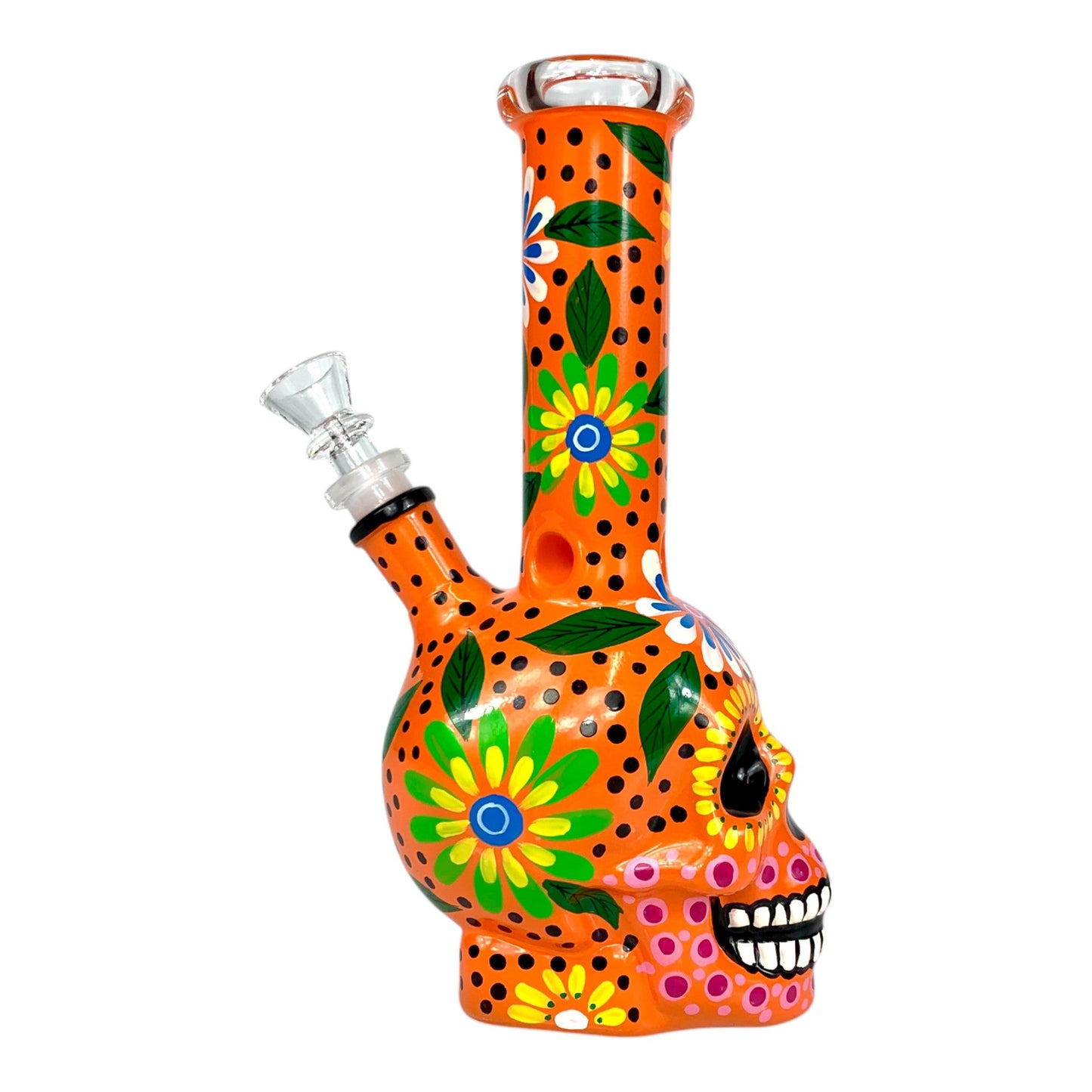 Phoenix 3D Flower Skull Bong 25cm - The Bong Baron