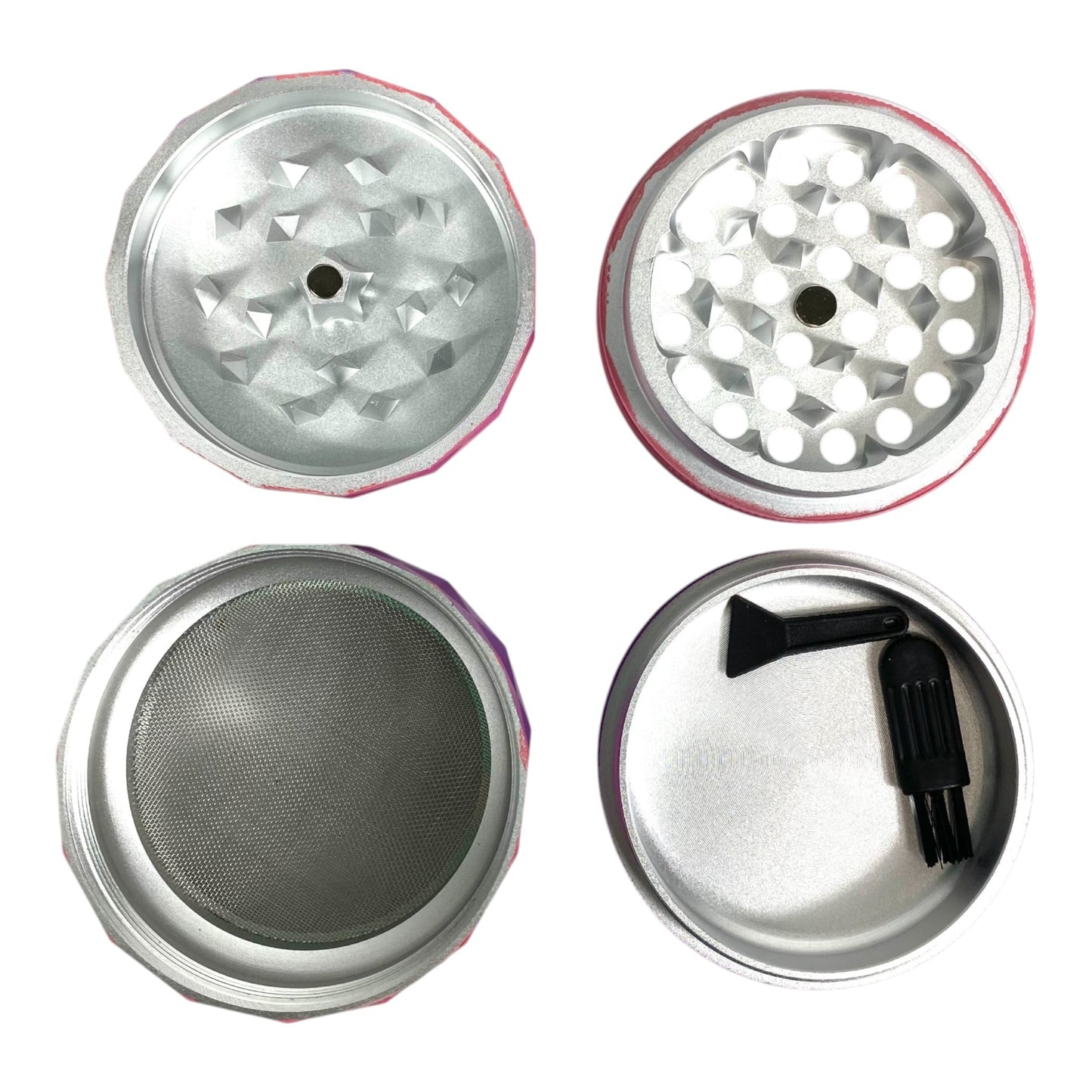 Phoenix 50mm 4 Piece Gradient Herb Grinder Pink Purple - The Bong Baron