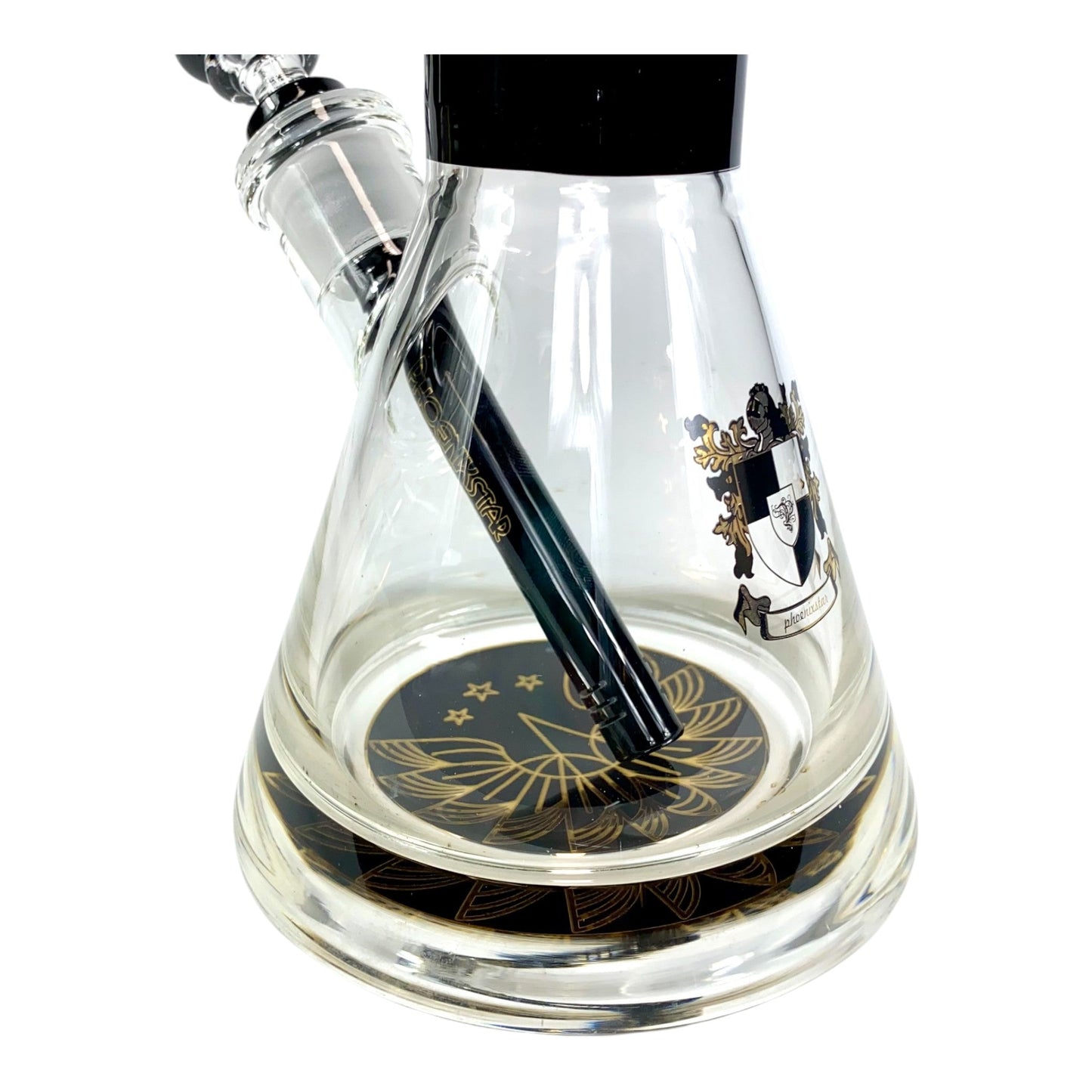 Phoenix 9mm Thick Heavy Duty Beaker Bong 30cm Black - The Bong Baron