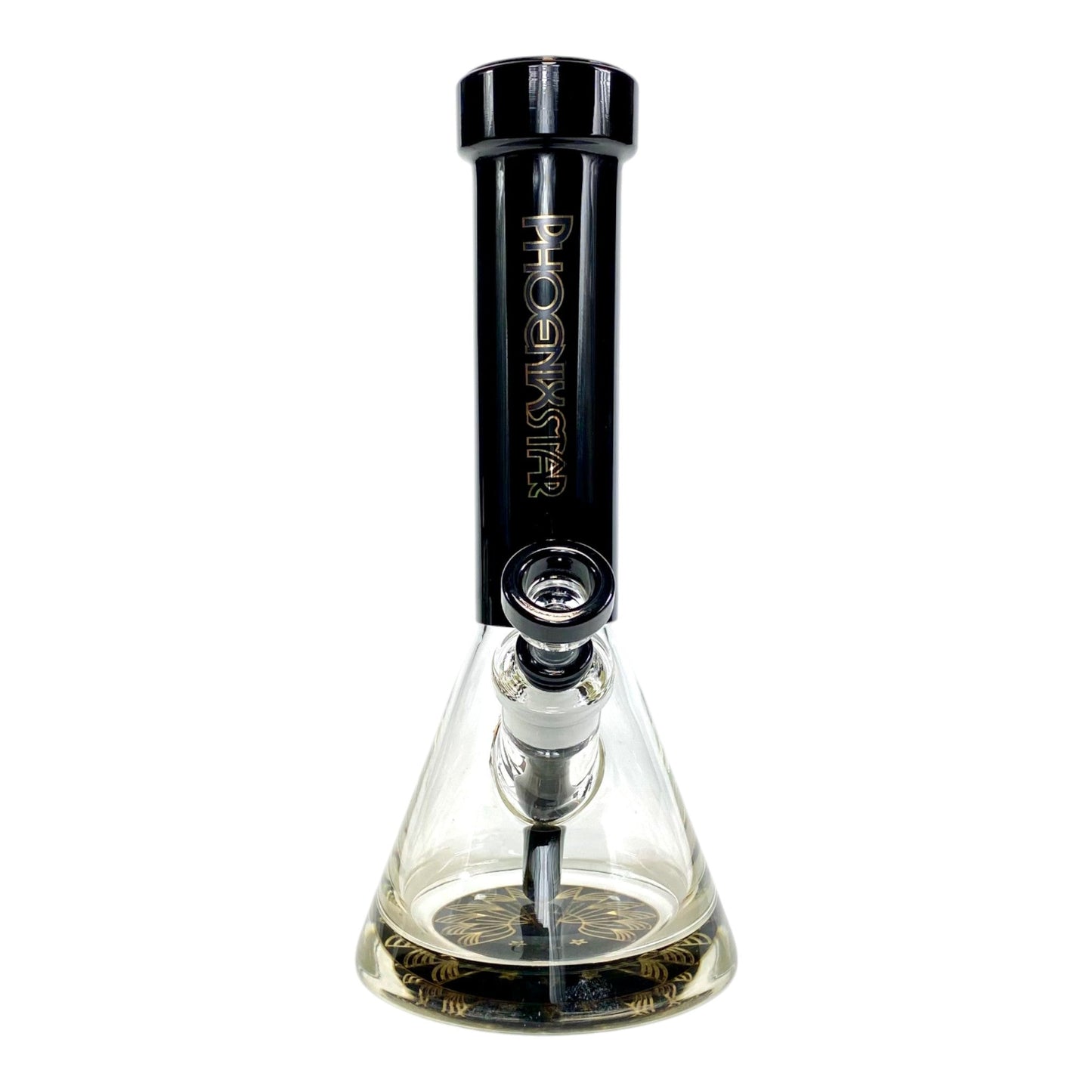 Phoenix 9mm Thick Heavy Duty Beaker Bong 30cm Black - The Bong Baron