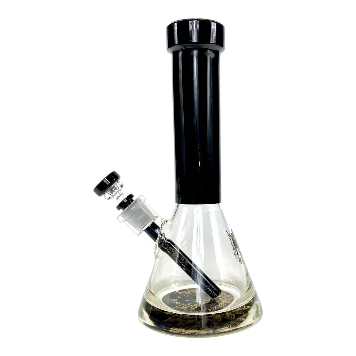 Phoenix 9mm Thick Heavy Duty Beaker Bong 30cm Black - The Bong Baron