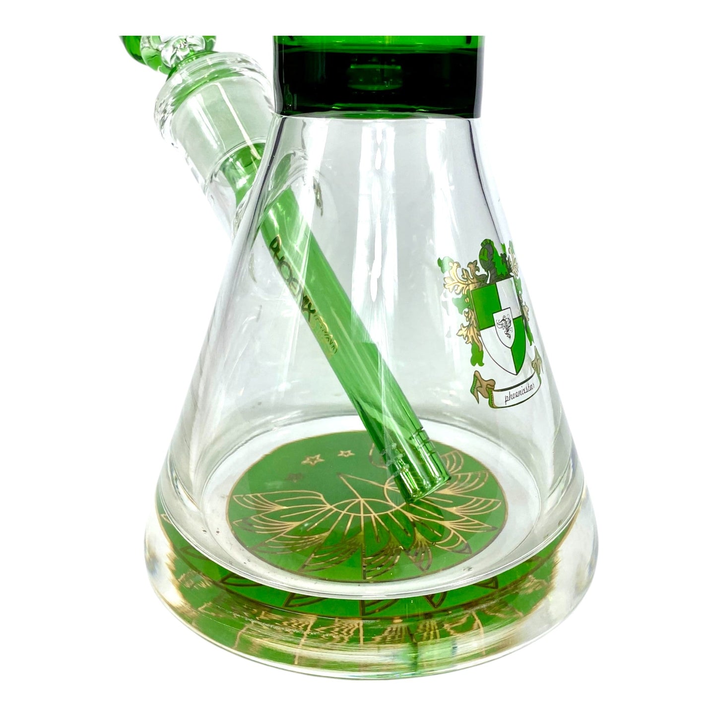 Phoenix 9mm Thick Heavy Duty Beaker Bong 30cm Green - The Bong Baron