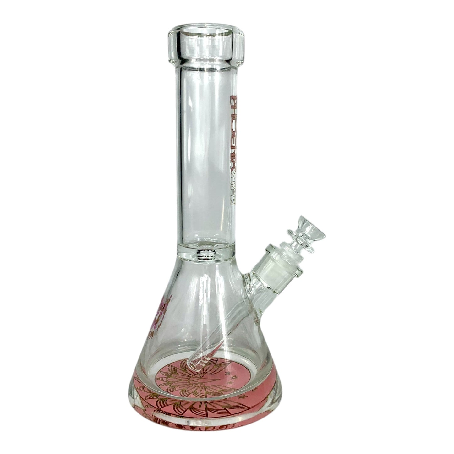 Phoenix 9mm Thick Heavy Duty Glass Beaker Bong 30cm Pink - The Bong Baron