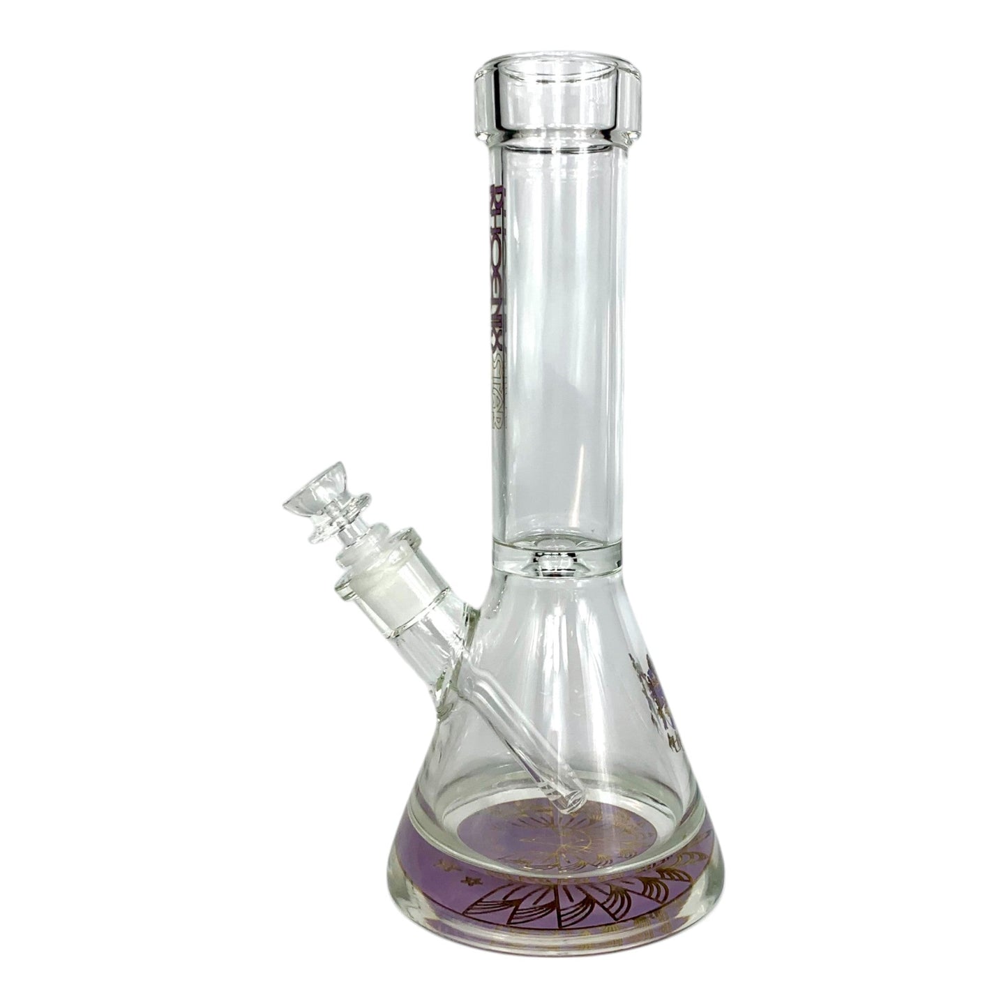 Phoenix 9mm Thick Heavy Duty Glass Beaker Bong 30cm Purple - The Bong Baron