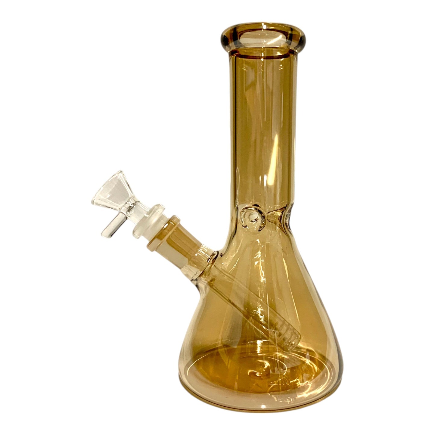 Phoenix Amber Iridescent Glass Beaker Bong 20cm - The Bong Baron
