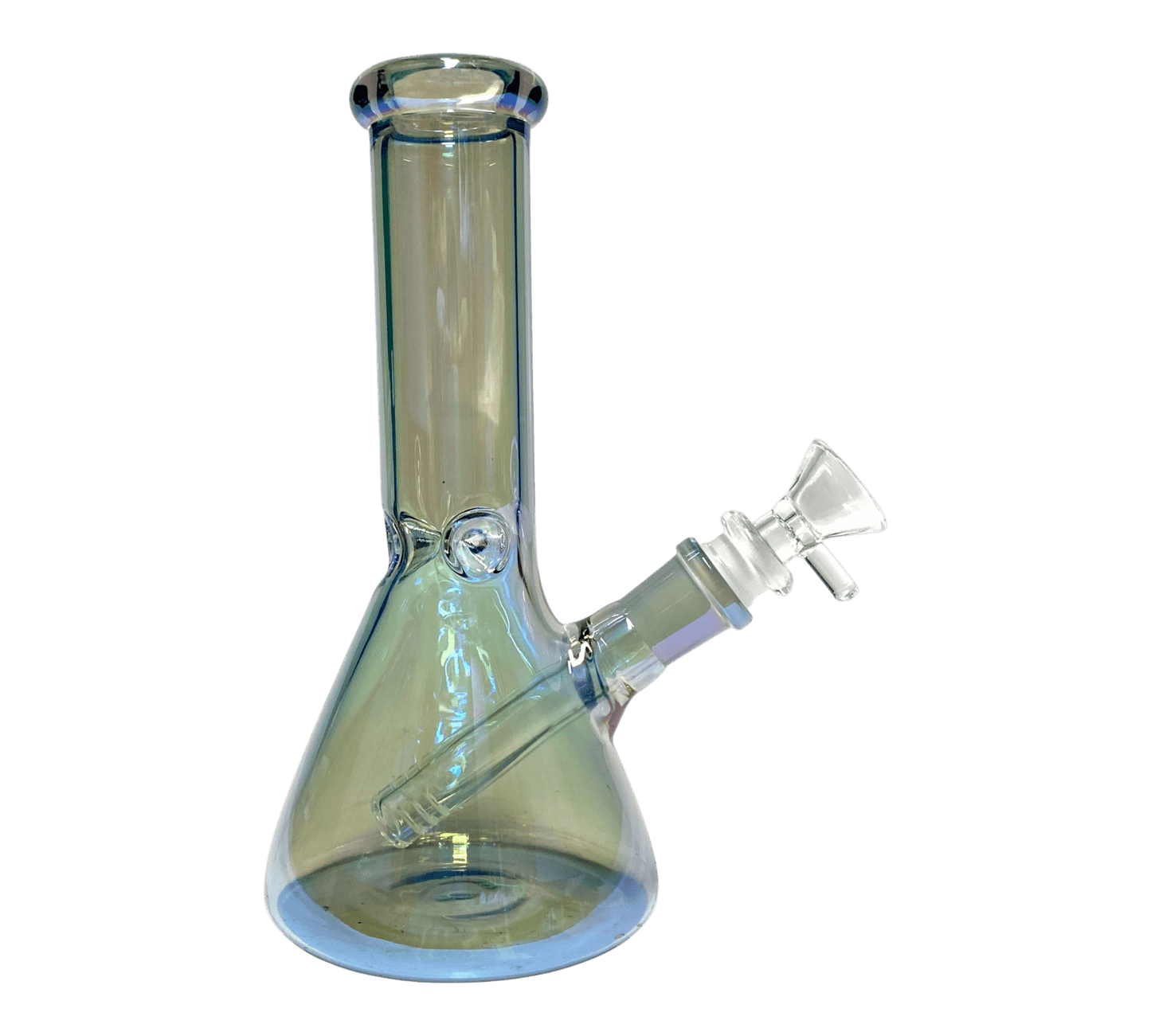 Phoenix Electric Blue Iridescent Glass Beaker Bong 20cm - The Bong Baron