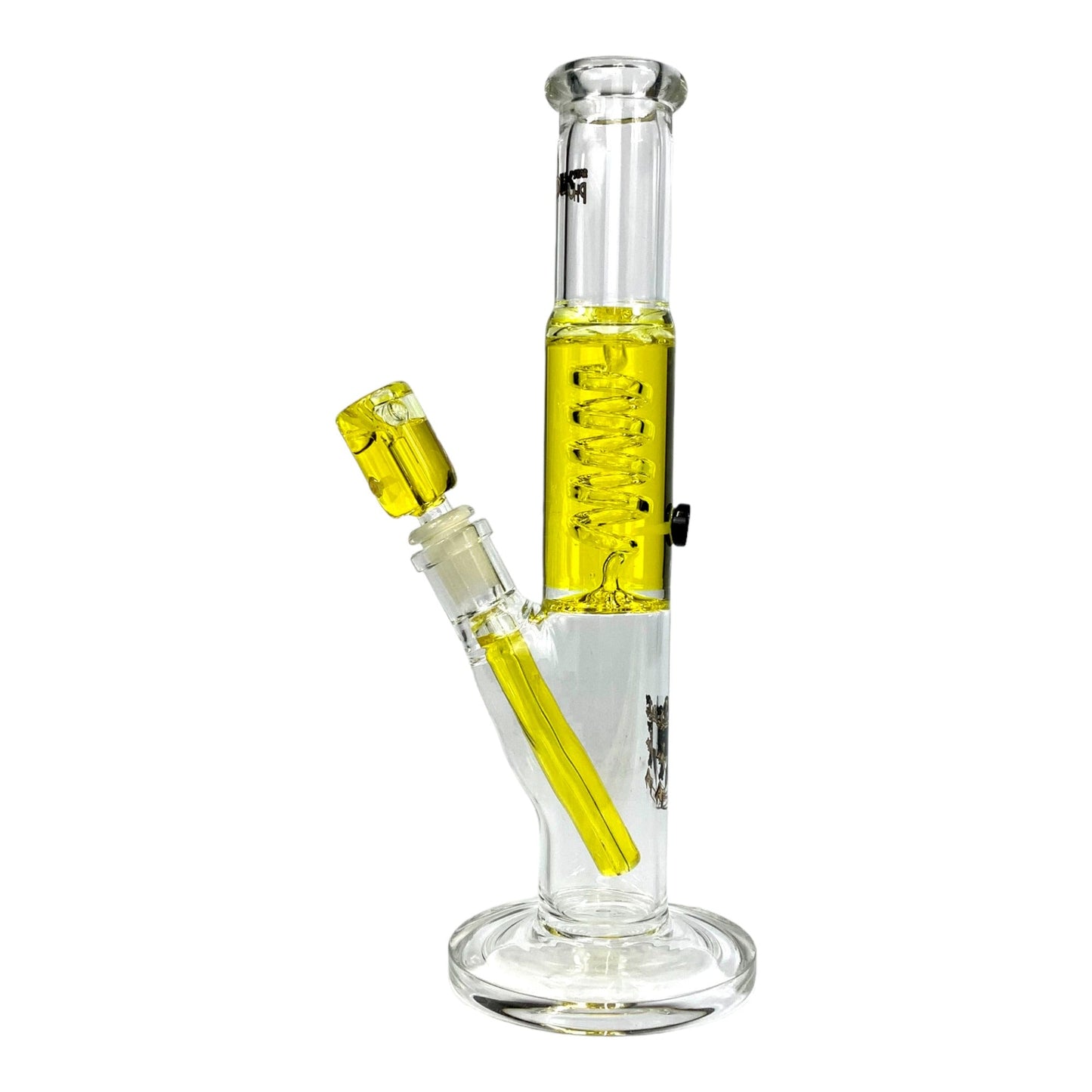 Phoenix Glycerine Coil Straight Shooter Bong Yellow 30cm - The Bong Baron