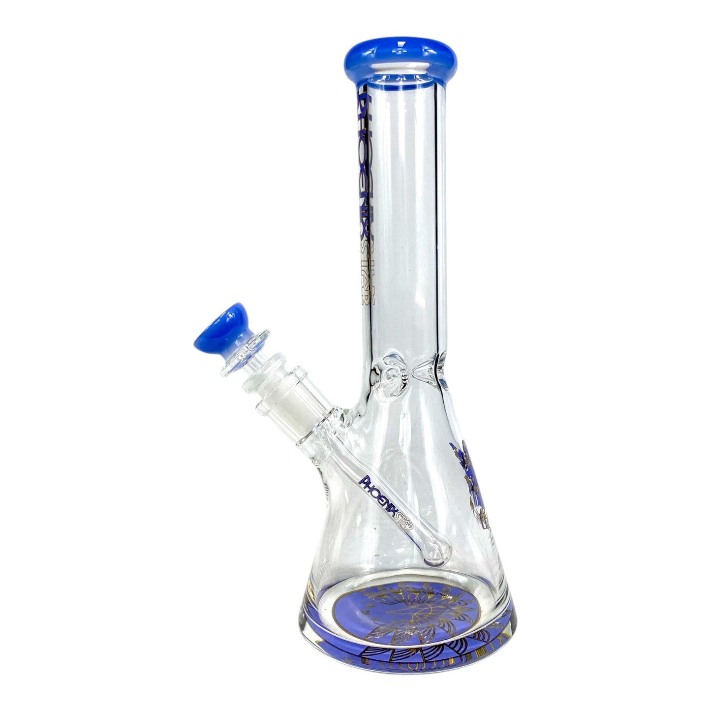 Phoenix Heavy Base Beaker Bong Milky Blue 25cm - The Bong Baron