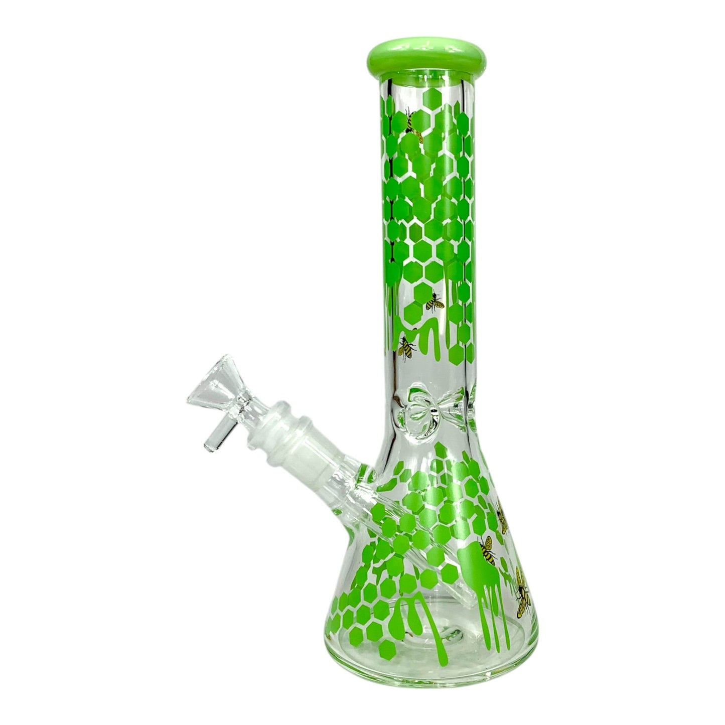 Phoenix Honeycomb Glass Beaker Bong Green 25cm - The Bong Baron