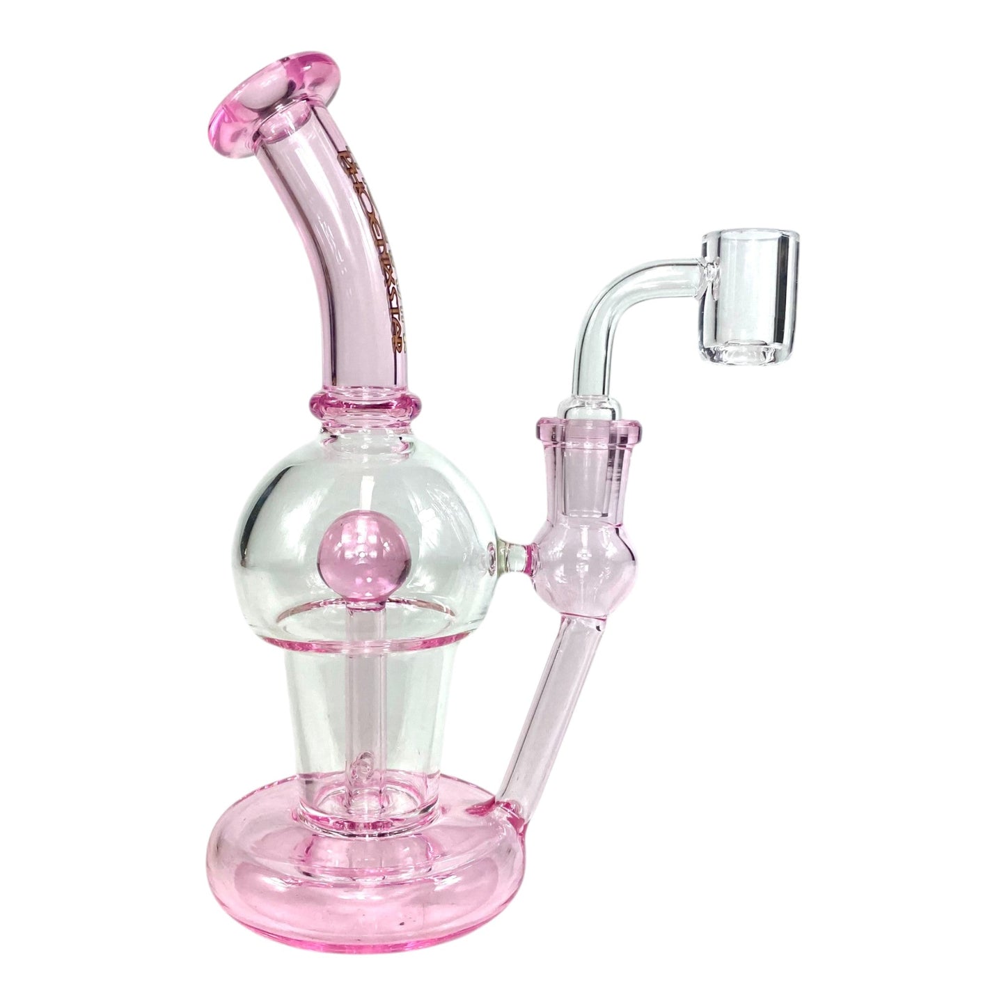 Phoenix Inline Perc Dab Rig 19cm Pink - The Bong Baron