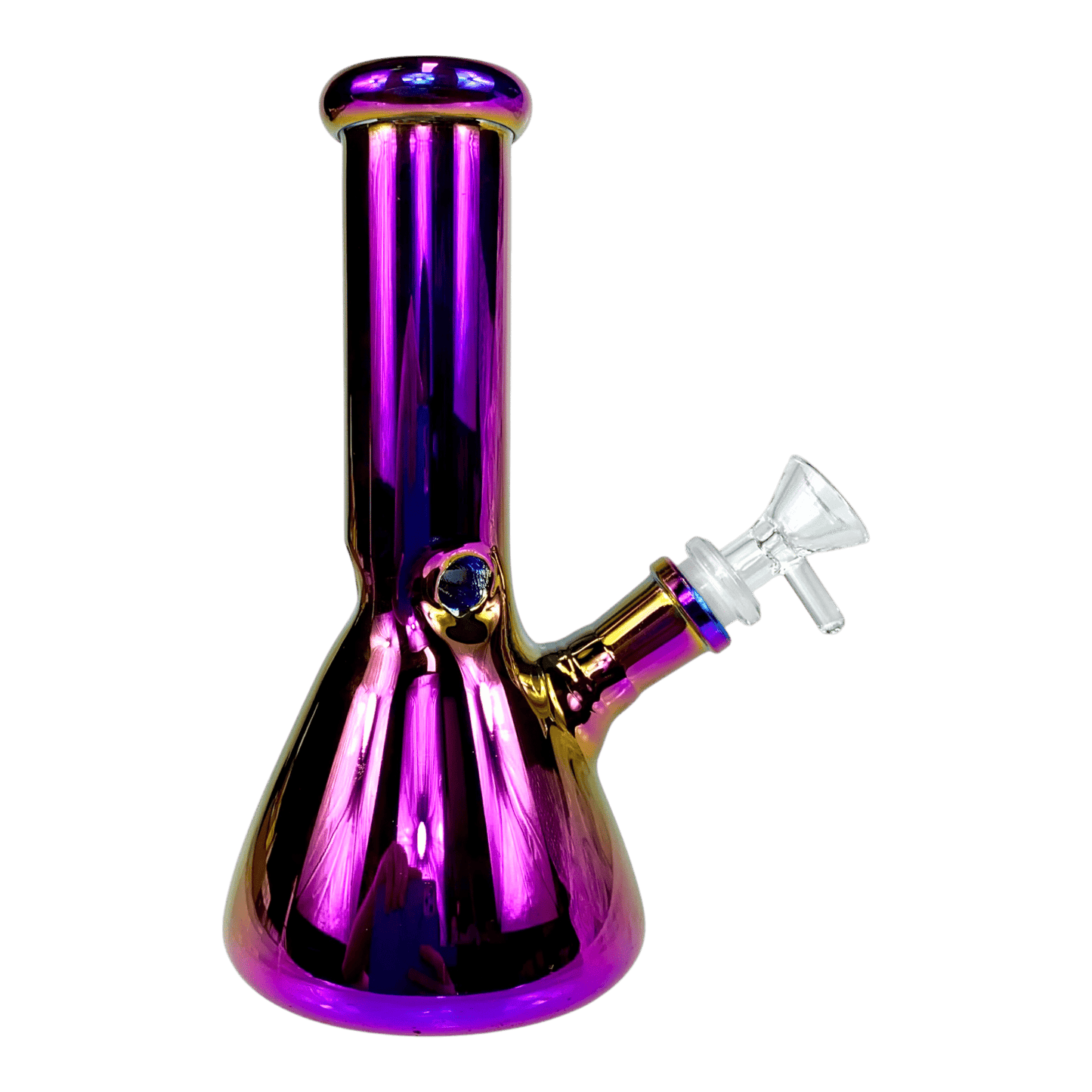 Phoenix Purple Iridescent Glass beaker Bong 20cm - The Bong Baron