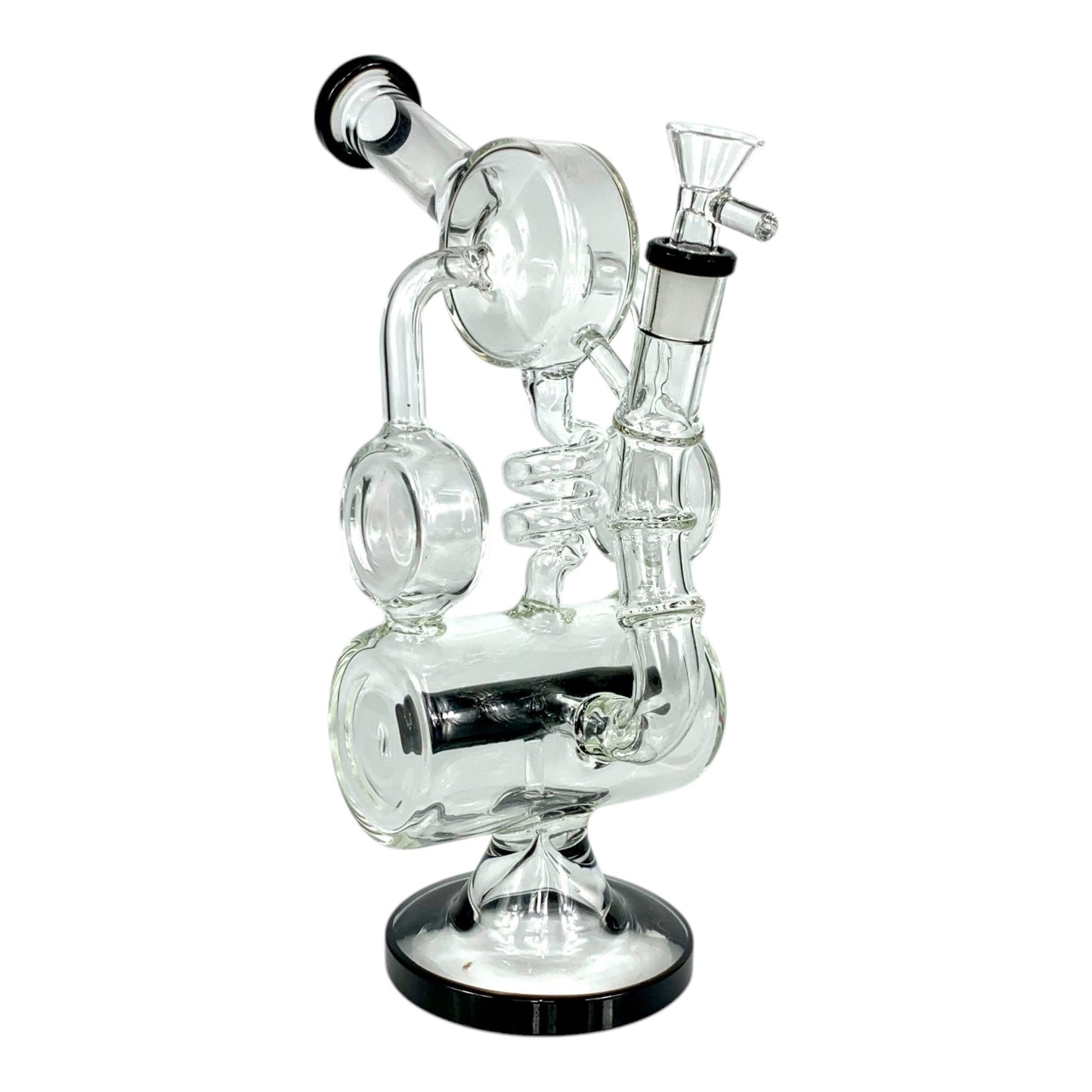 Phoenix Recycler Bong 28cm Black - The Bong Baron