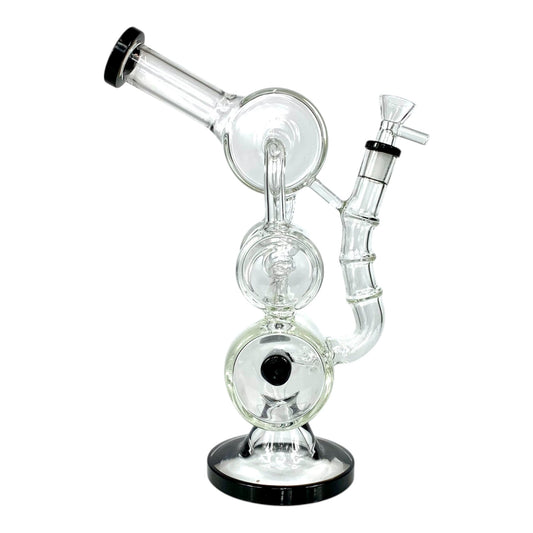 Phoenix Recycler Bong 28cm Black - The Bong Baron
