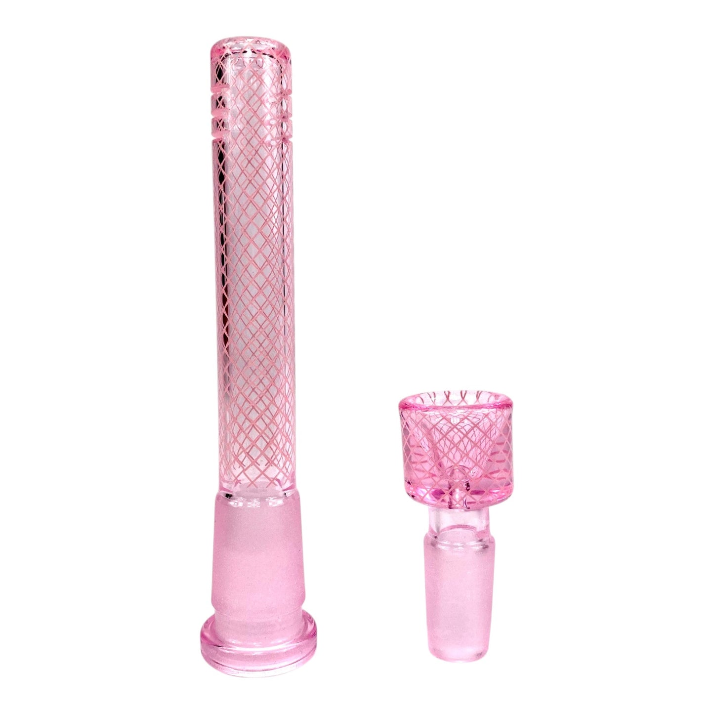 Pink Hose Glass Downstem 18/14mm 11cm - The Bong Baron