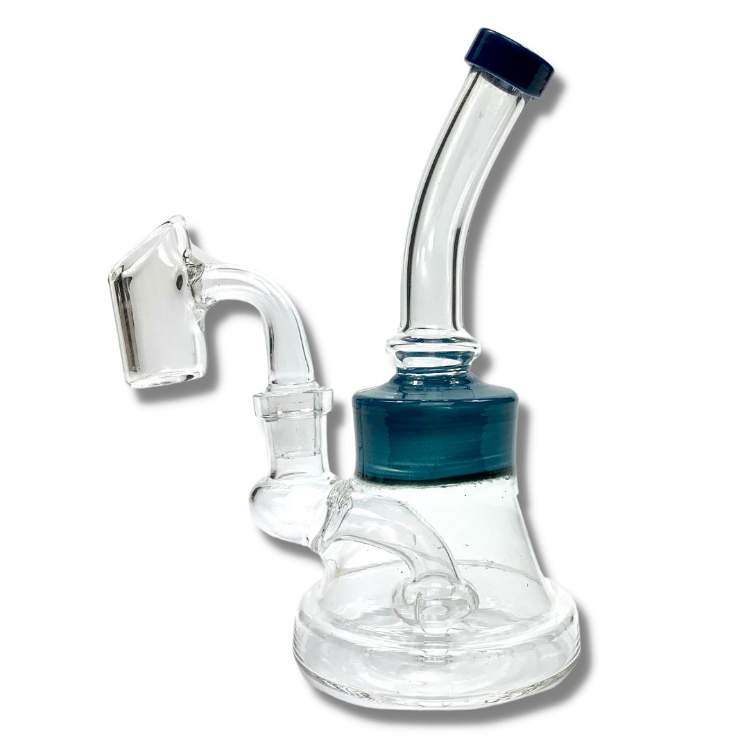 Poke Dab Rig and Bong 15cm Blue - The Bong Baron