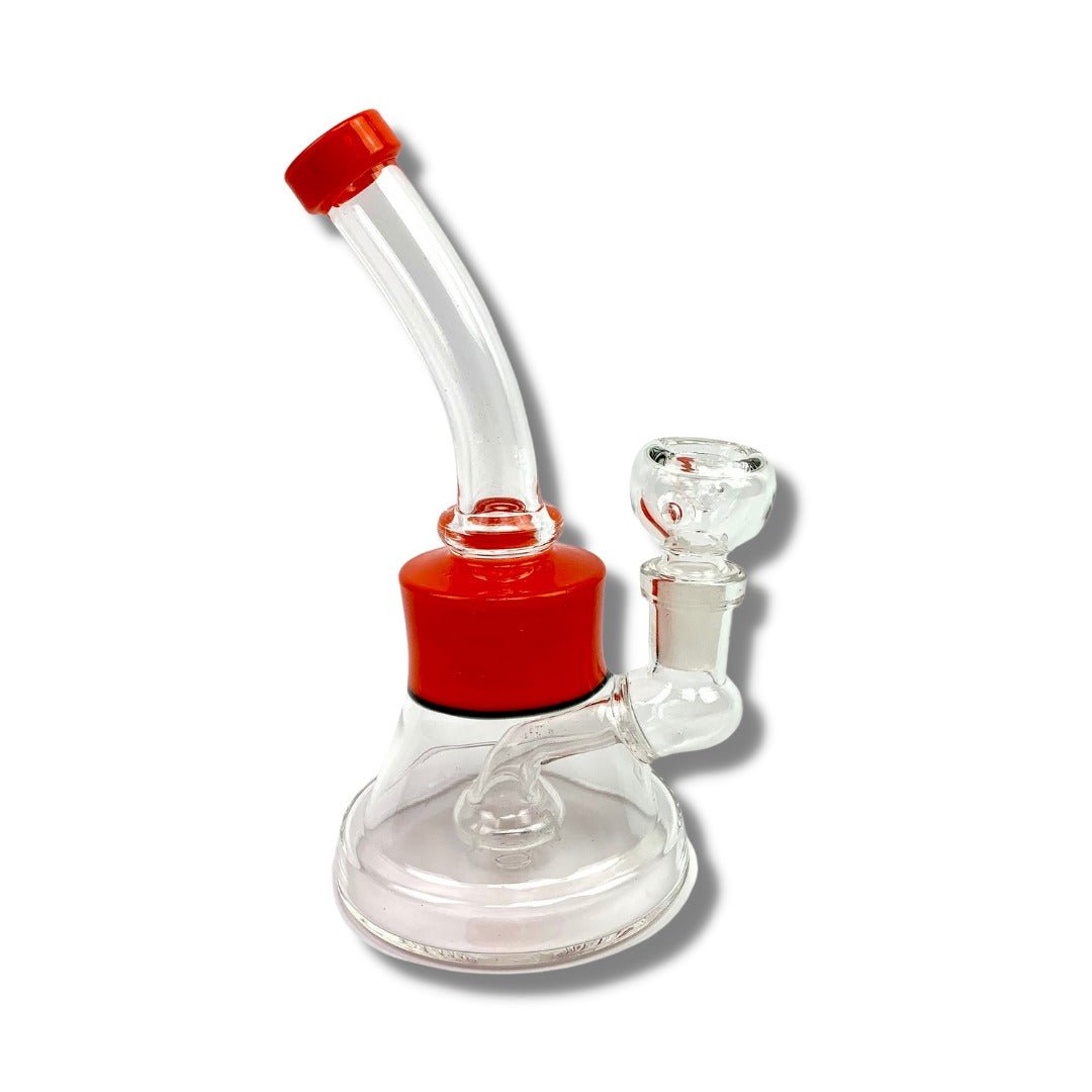 Poke Dab Rig and Bong 15cm Red - The Bong Baron