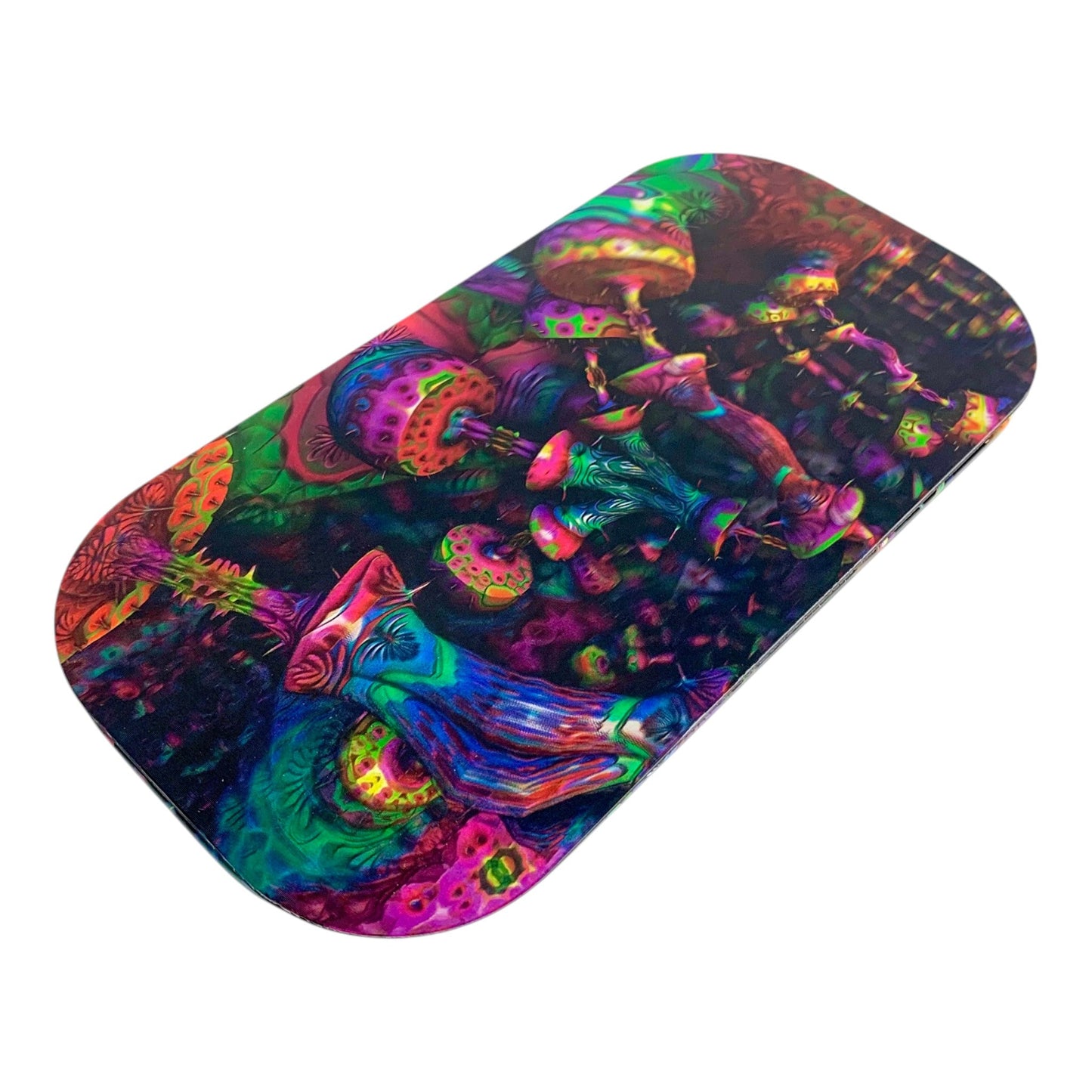 Psychedelic Mushroom 3D Rolling Tray with Magnetic Lid 20cm x10cm - The Bong Baron