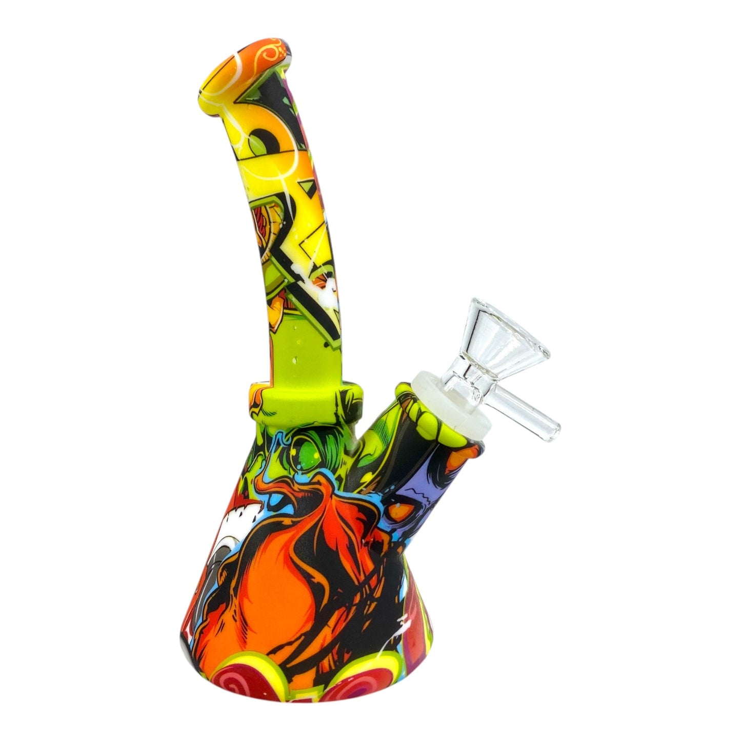 Psychedelic Silicone Beaker Bong – 16cm - The Bong Baron