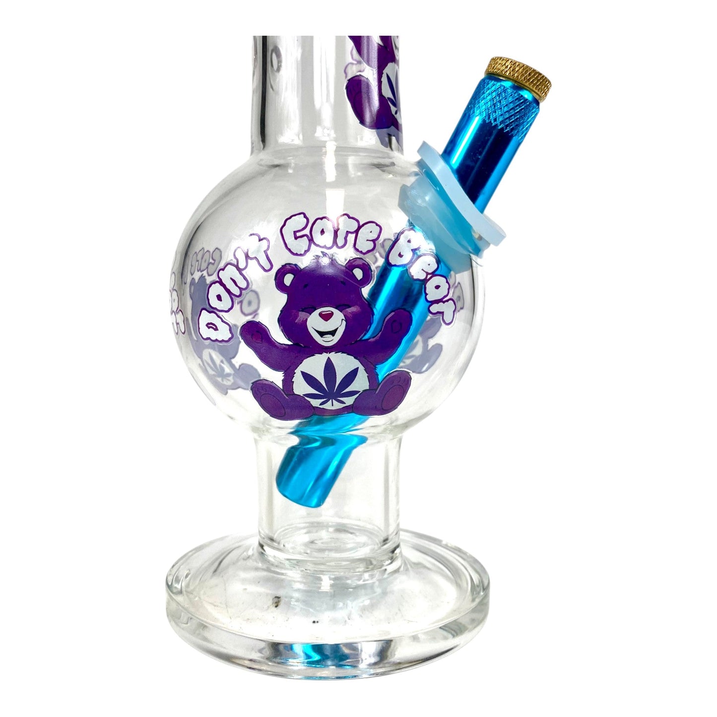 Purple Don't Care Bare Bubble Bong 30cm - The Bong Baron