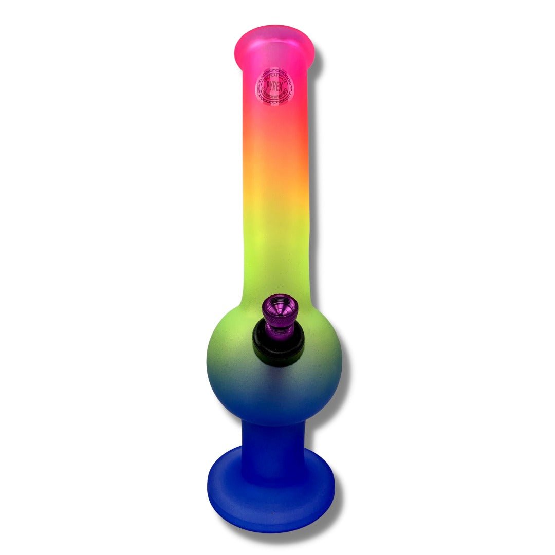 Rainbow Bonza Bubble Glass Bong 27cm - The Bong Baron