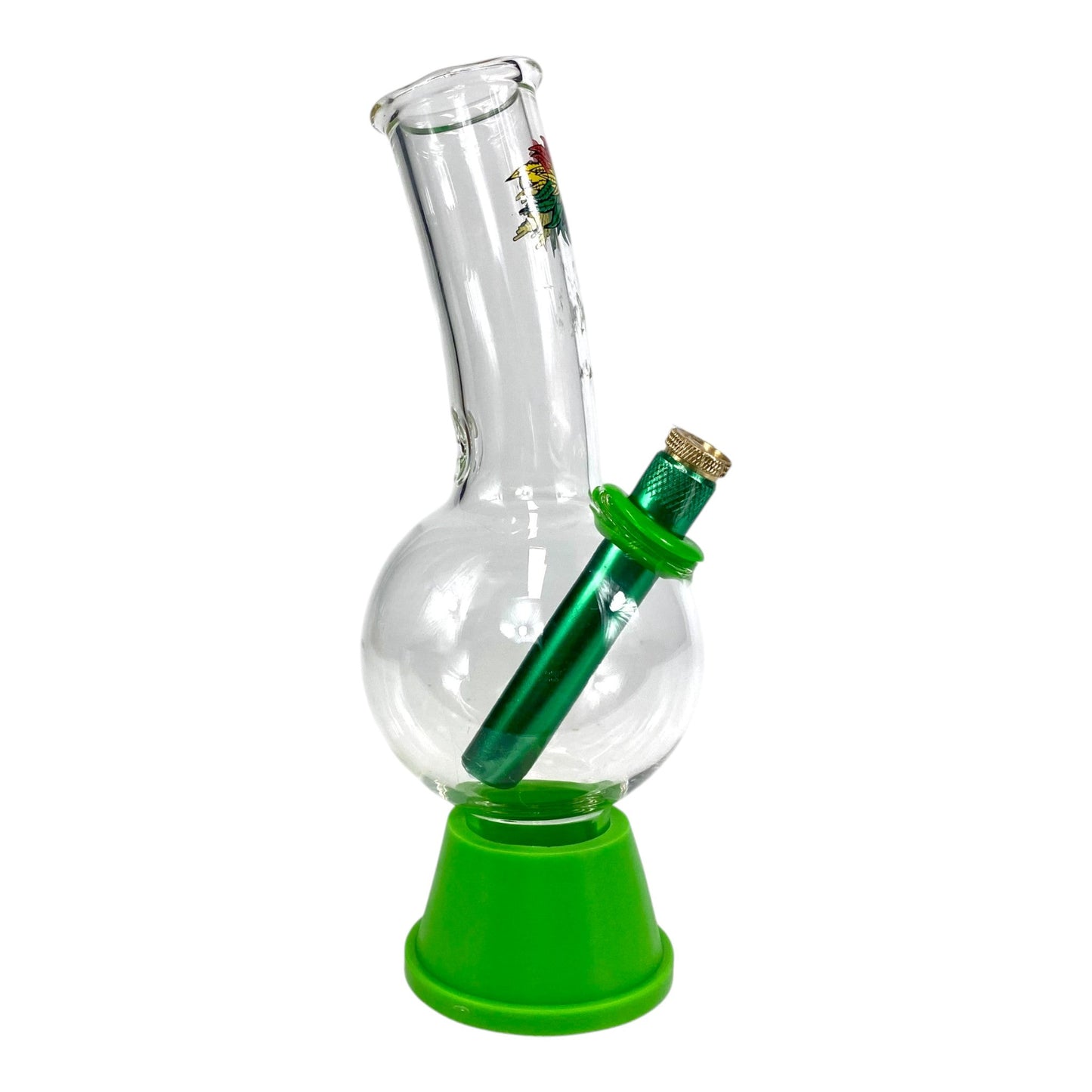 Rasta Eye Bubble Bong 20cm Green - The Bong Baron