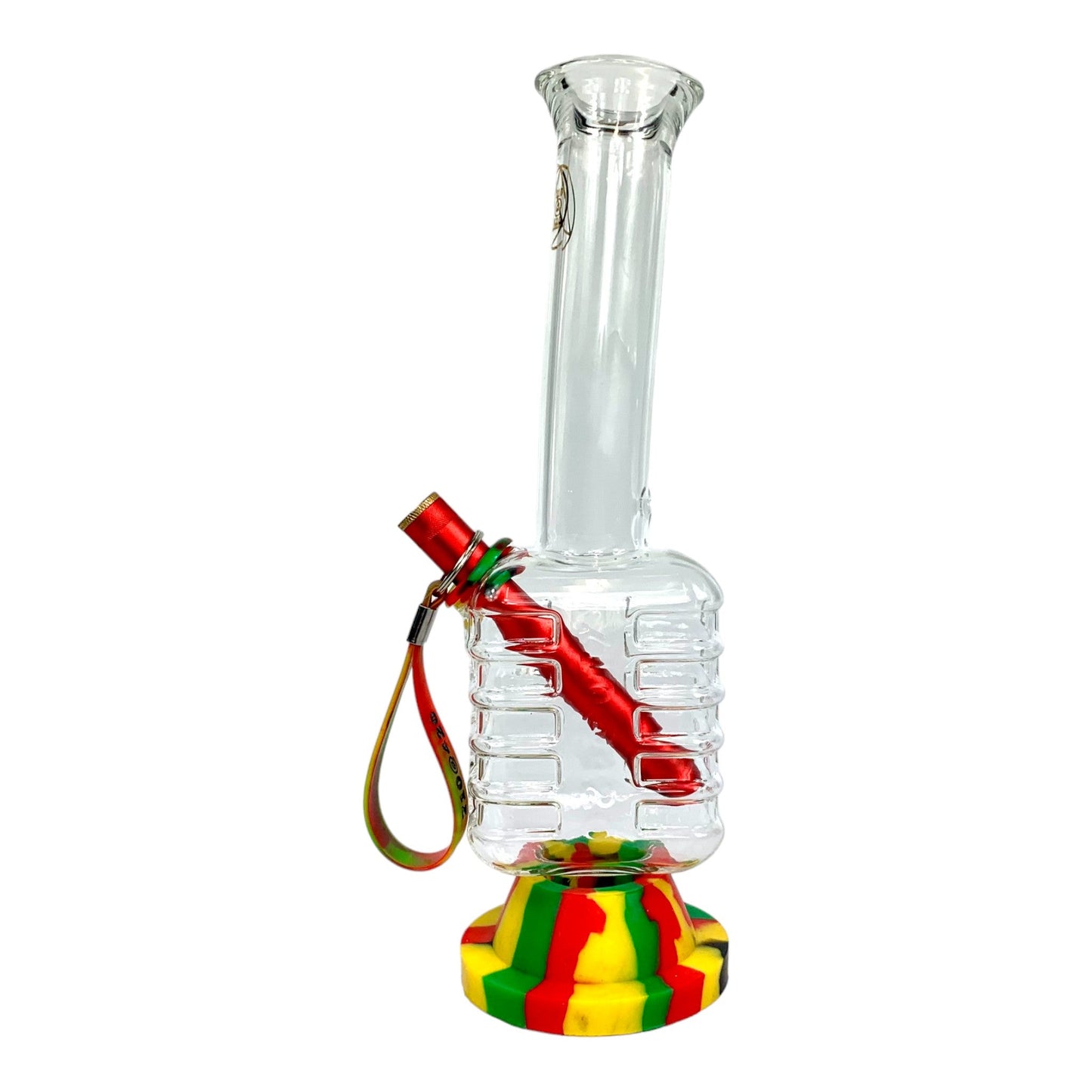 Rasta Microphone Glass Bong 28cm - The Bong Baron