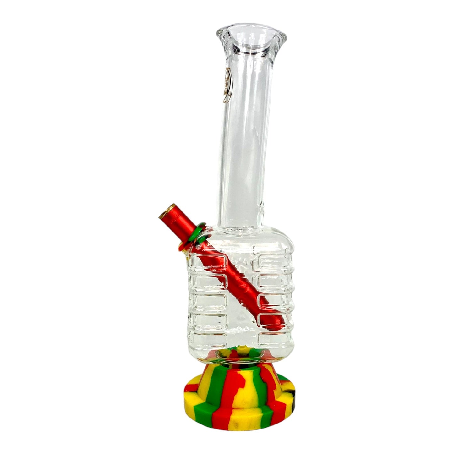 Rasta Microphone Glass Bong 28cm - The Bong Baron