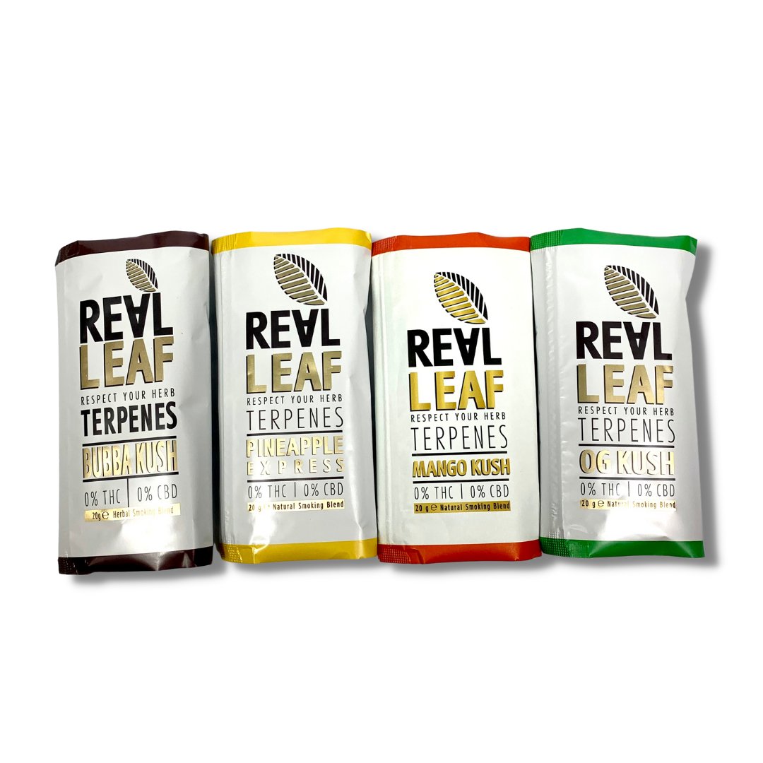 Real Leaf OG Kush Infused Terpene Smoking Blend - The Bong Baron