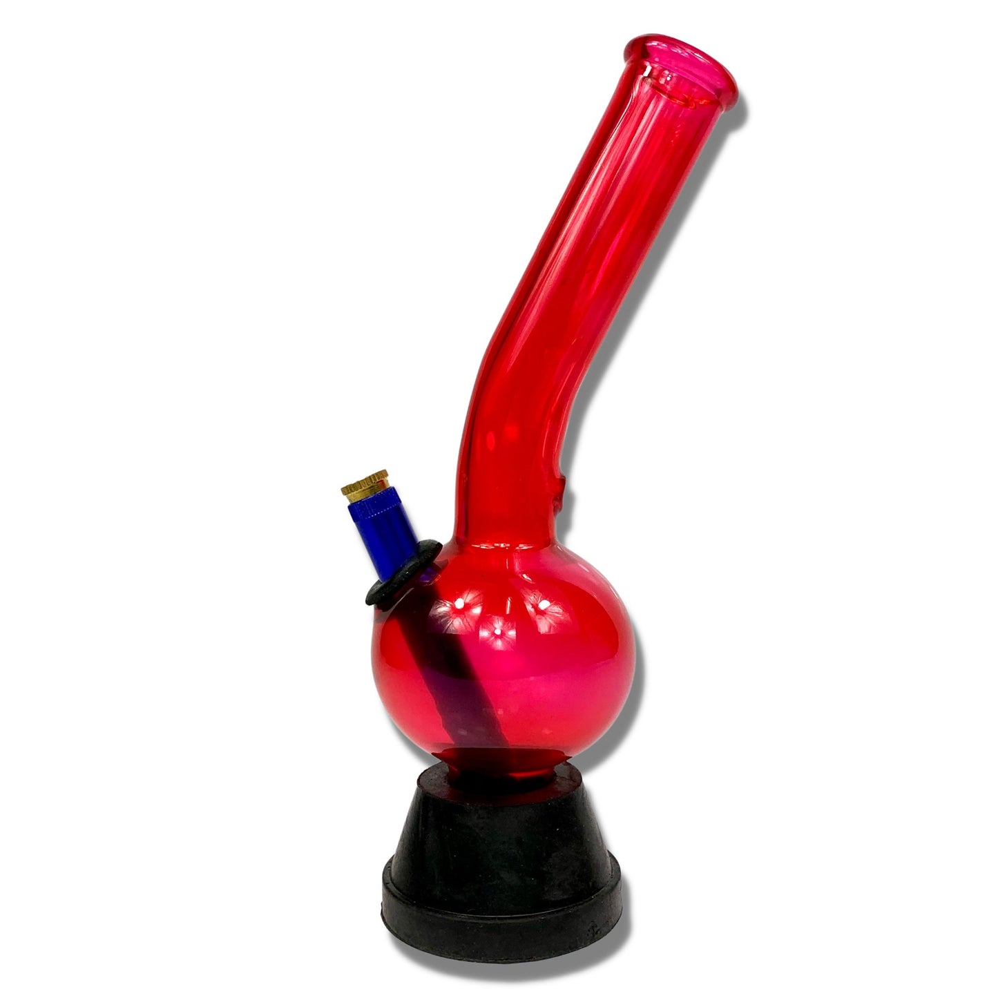 Red Glass Bonza Bong 29cm - The Bong Baron