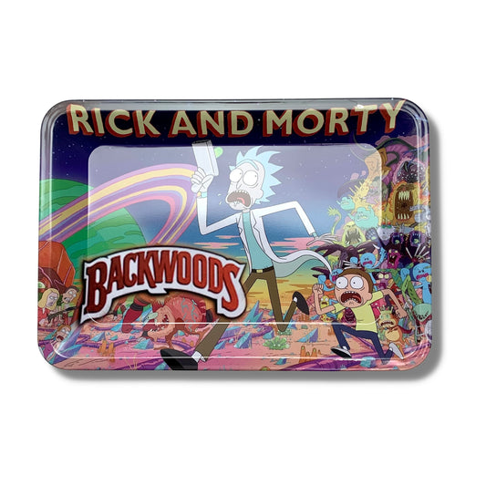 Rolling Tray Small 18 x 12.5cm Backwoods Rick - The Bong Baron