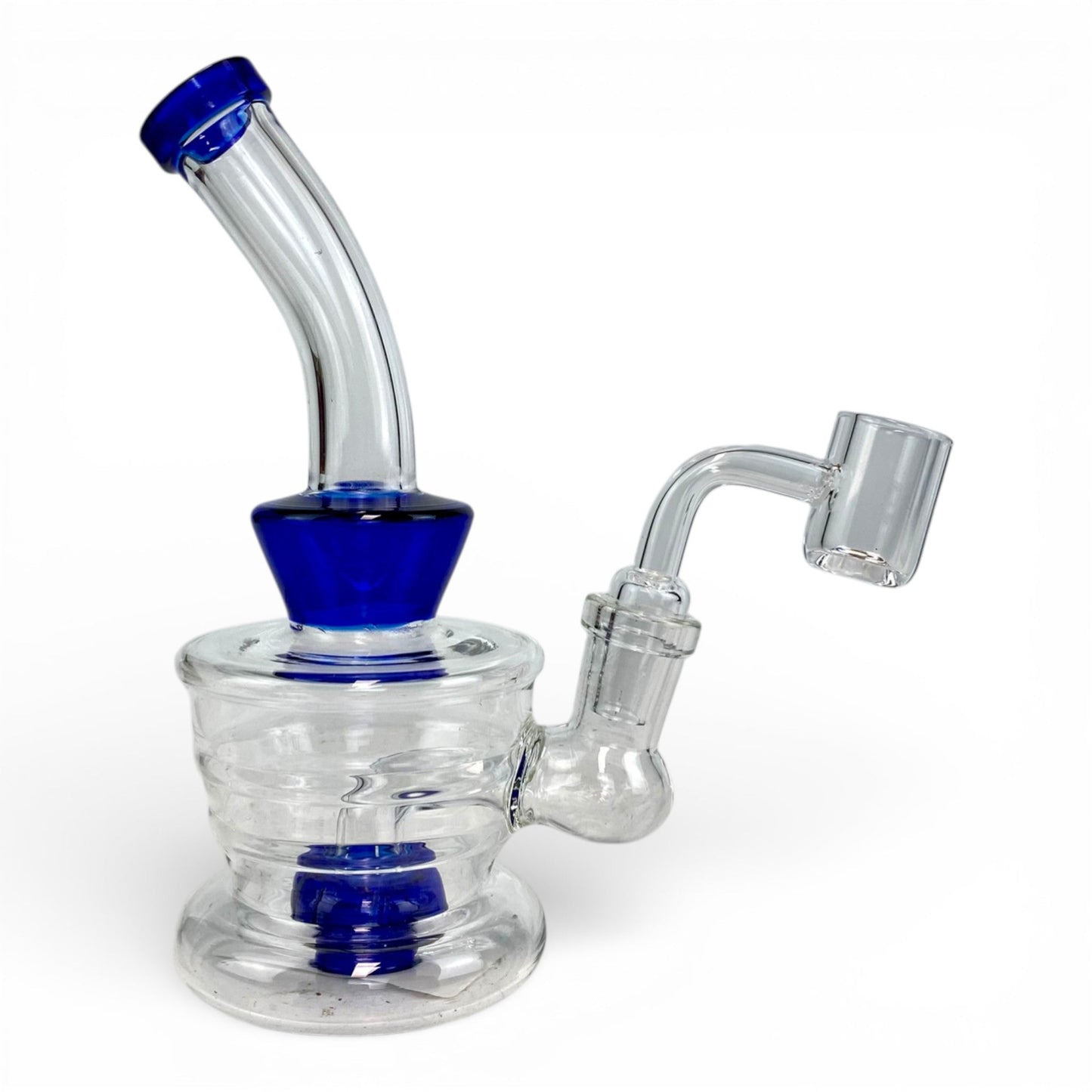 Shower Perc Bong and Dab Rig 15cm Blue - The Bong Baron