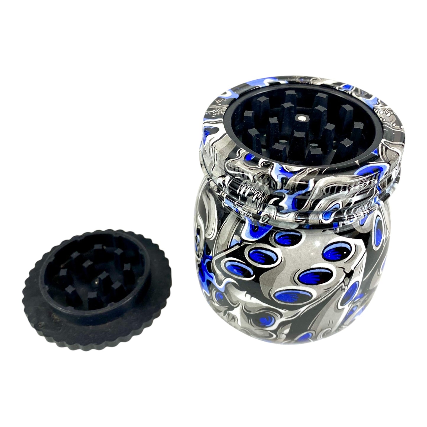 Stash Jar and Herb Grinder Black - The Bong Baron