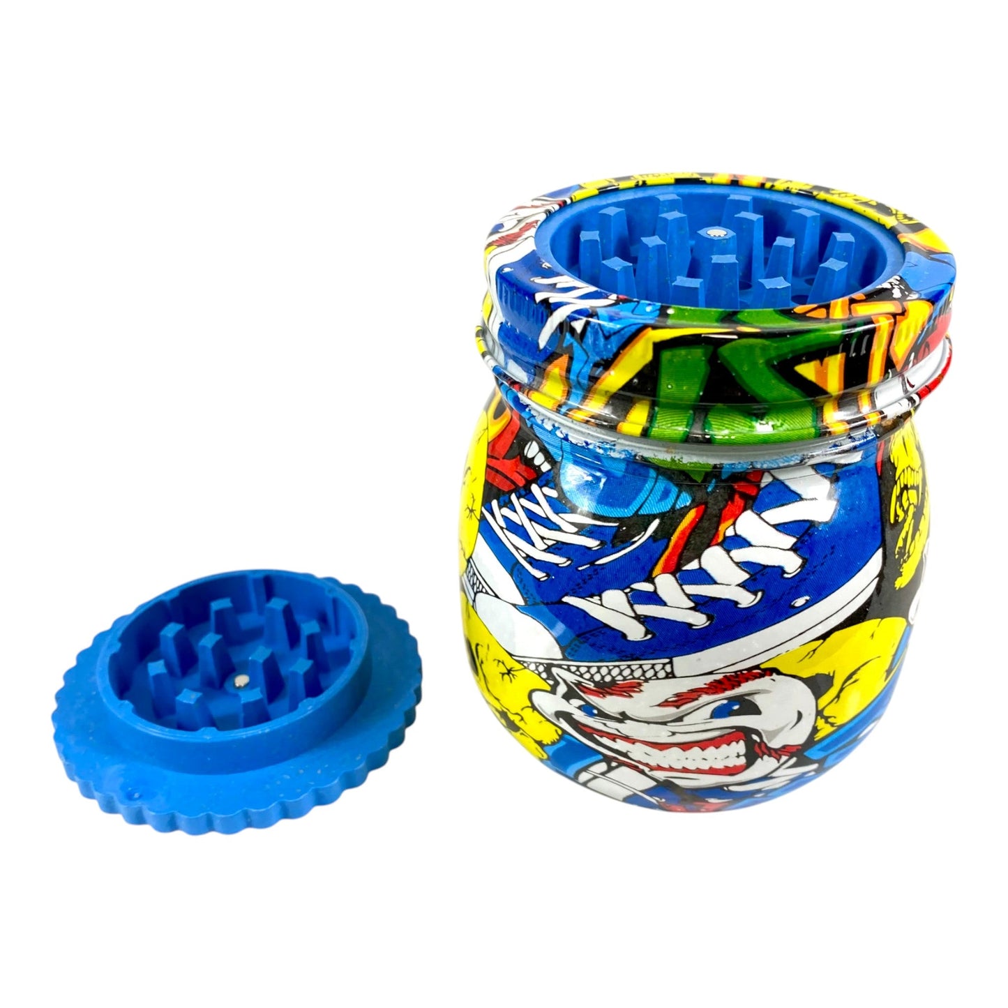 Stash Jar and Herb Grinder Urban Blue - The Bong Baron