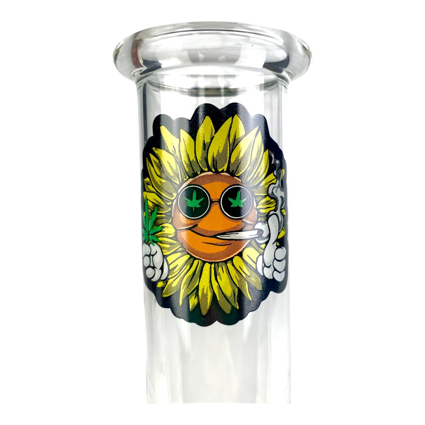 Stoned Sunflower Glass Bubble Bong 31cm - The Bong Baron