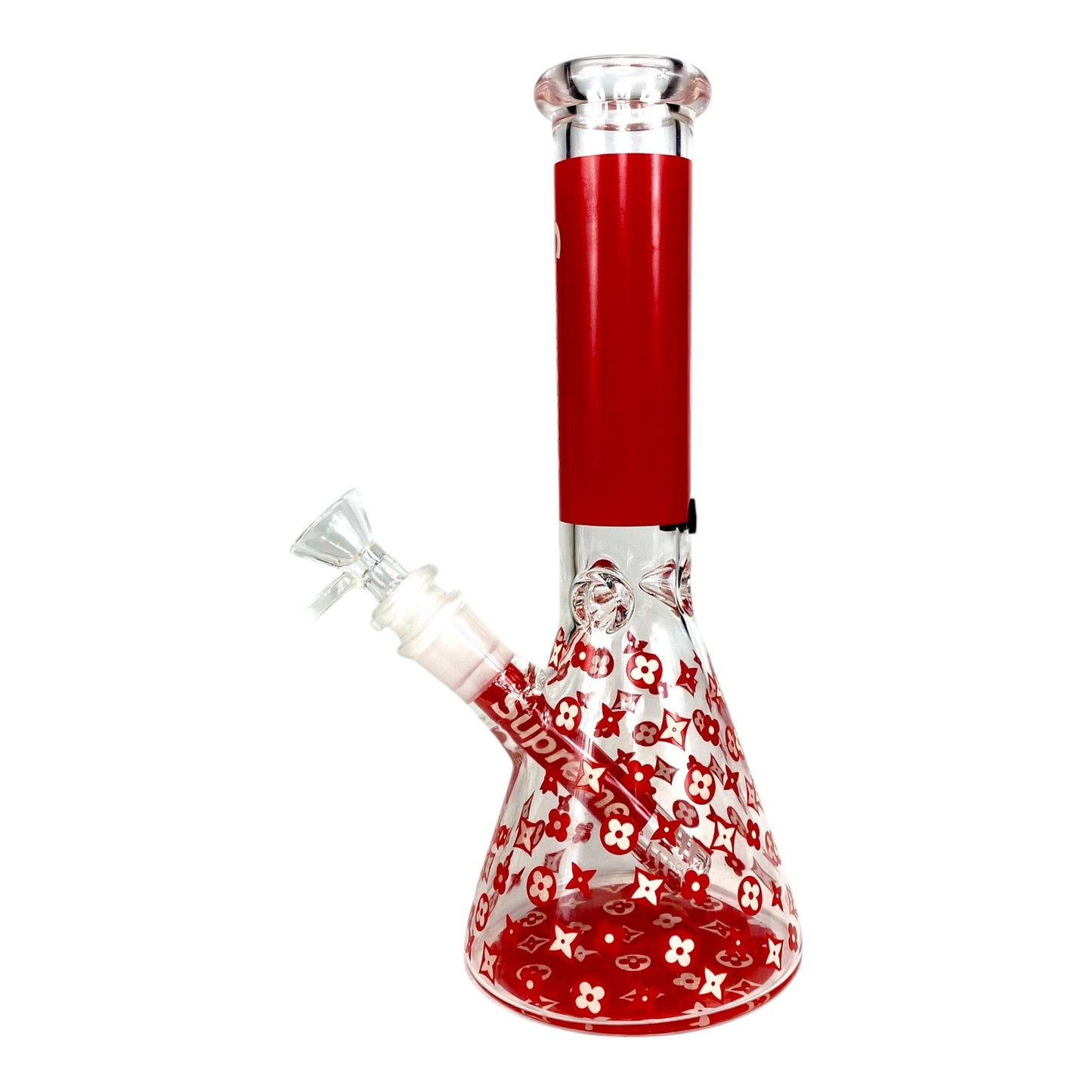 Supreme Glow in Dark Beaker Bong 25cm Red - The Bong Baron